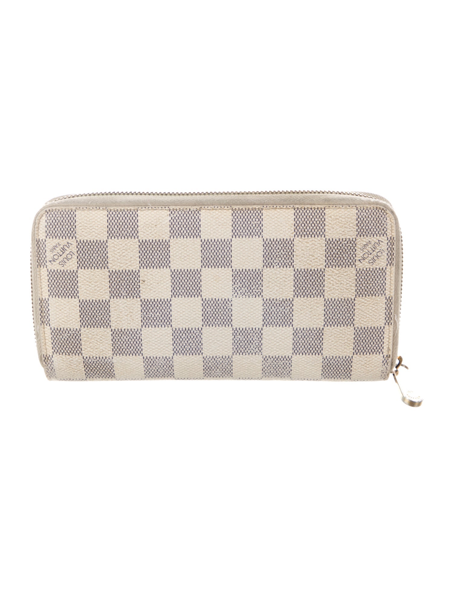 Louis Vuitton Damier Azur Pattern Coated Canvas Zippy Wallet