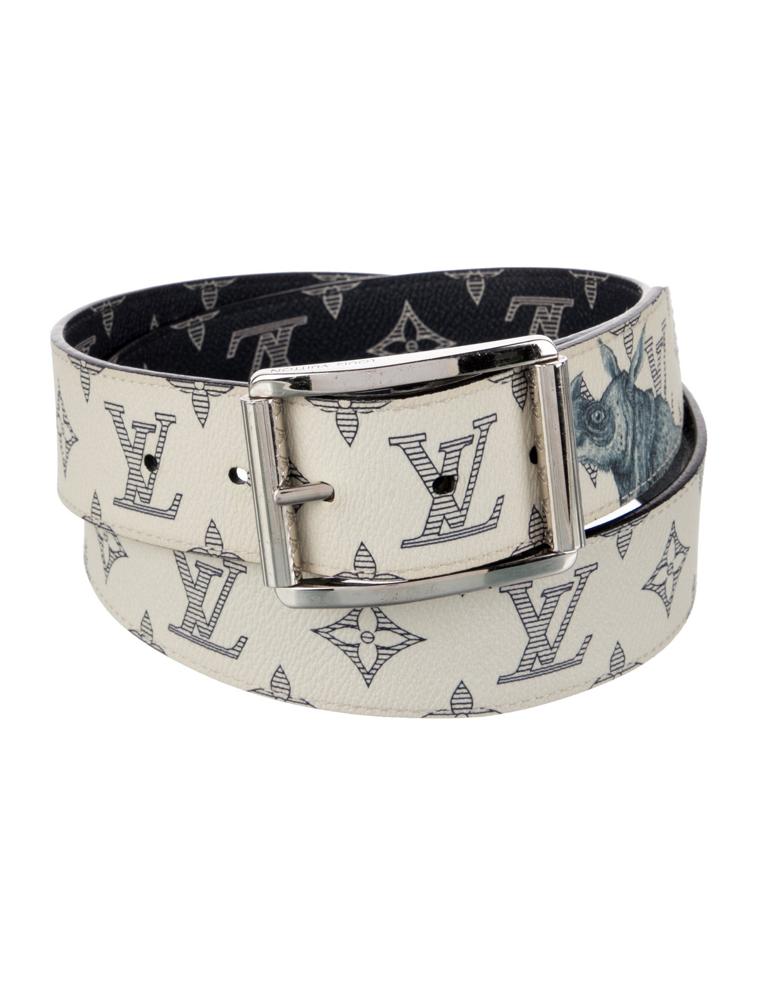 Louis Vuitton 2016 Chapman Brothers Monogram Savane Reverso Belt Waist Belt