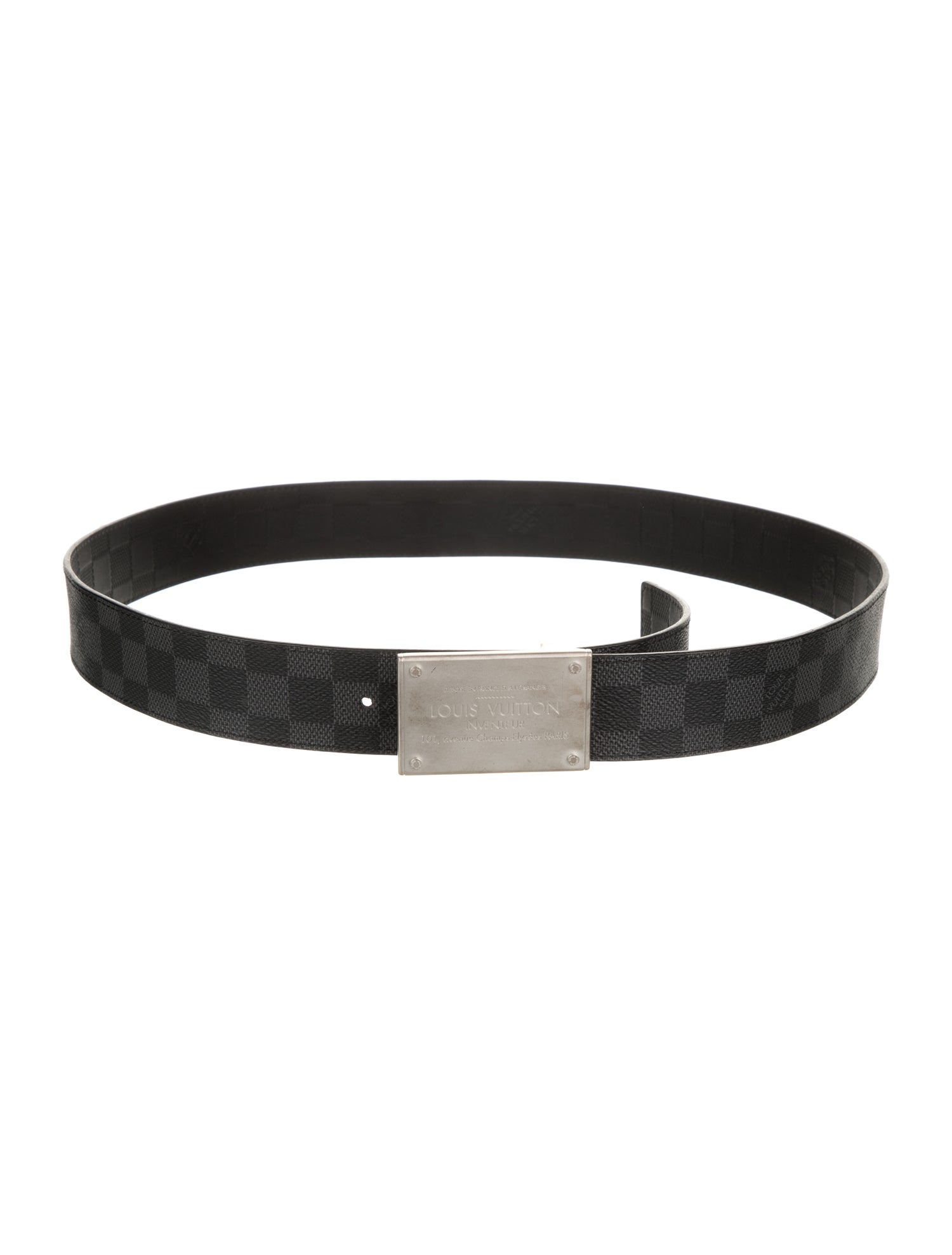 Louis Vuitton Neo Inventeur Damier Graphite Pattern Waist Belt