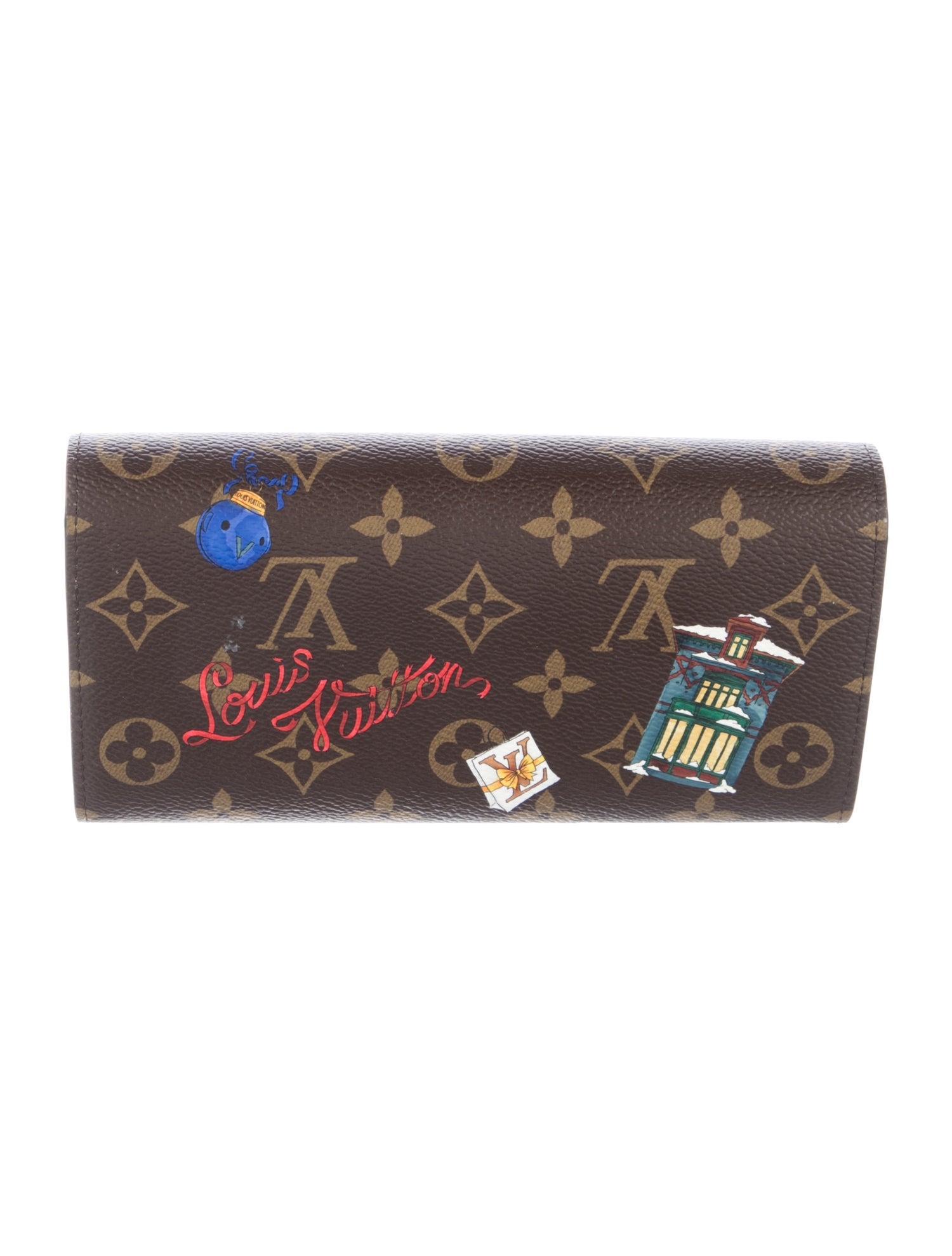 Louis Vuitton LV Monogram Coated Canvas Sarah Wallet