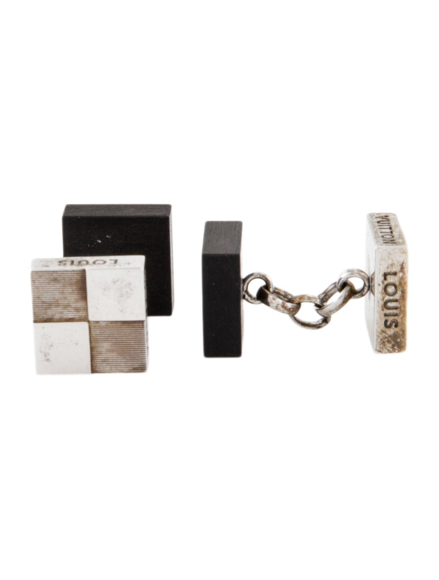 Louis Vuitton Damier Wood Cufflinks