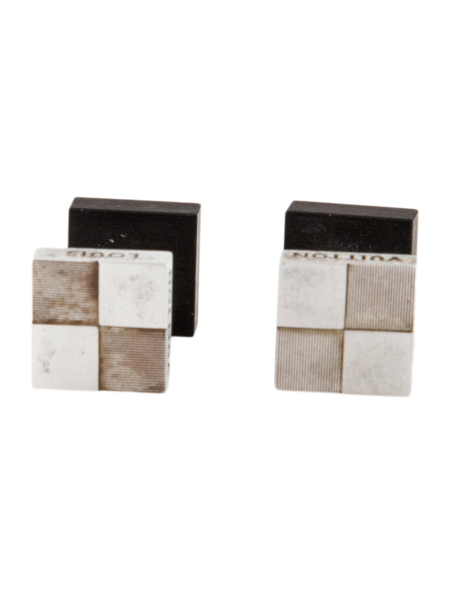 Louis Vuitton Damier Wood Cufflinks