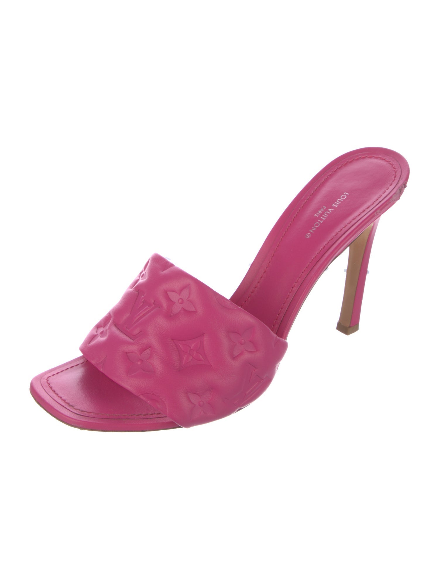 Louis Vuitton LV Monogram Leather Slides