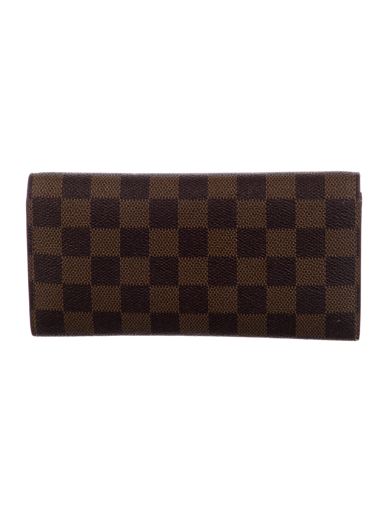Louis Vuitton Damier Ebene Pattern Coated Canvas Emilie Wallet
