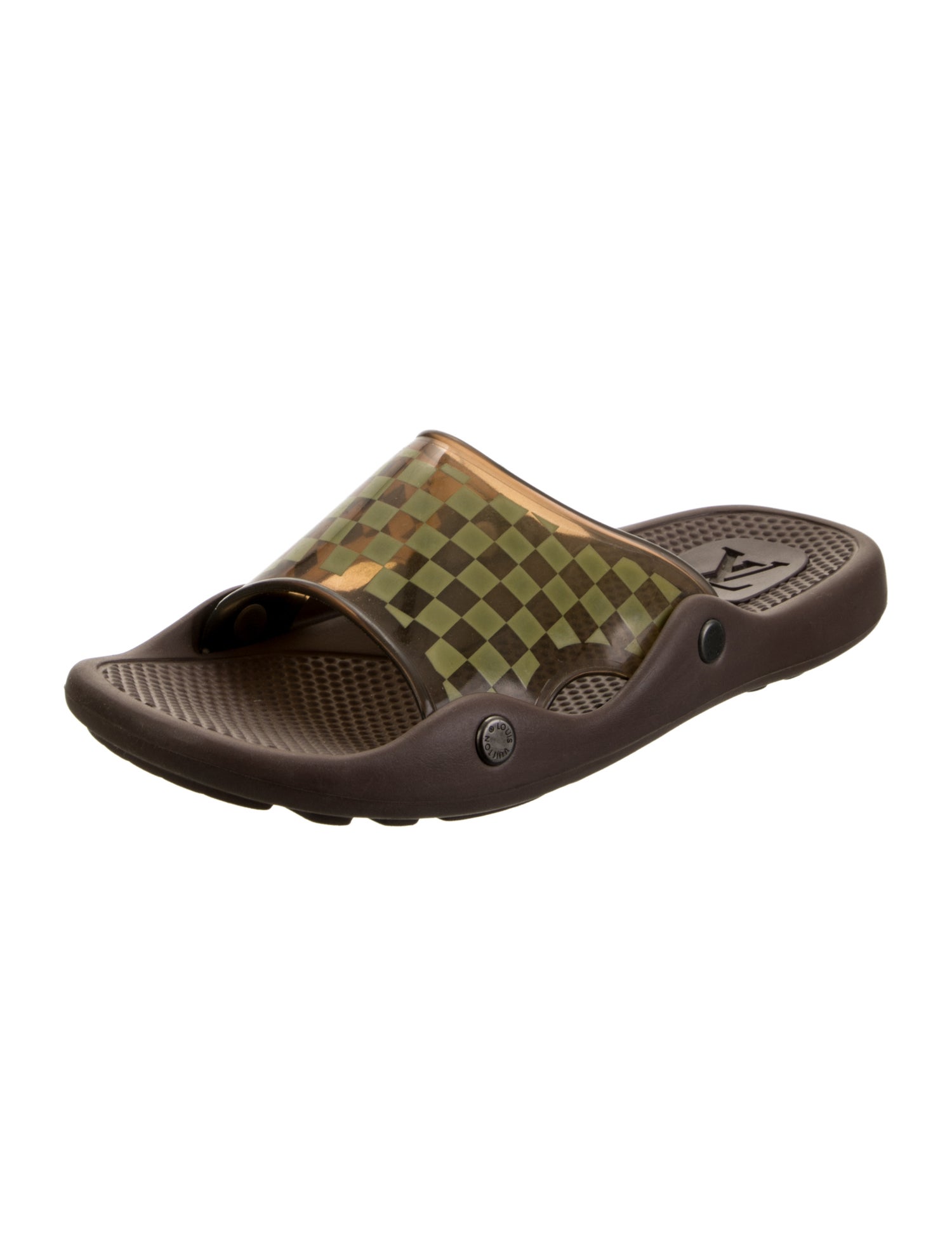 Louis Vuitton Rubber Plaid Print Slides