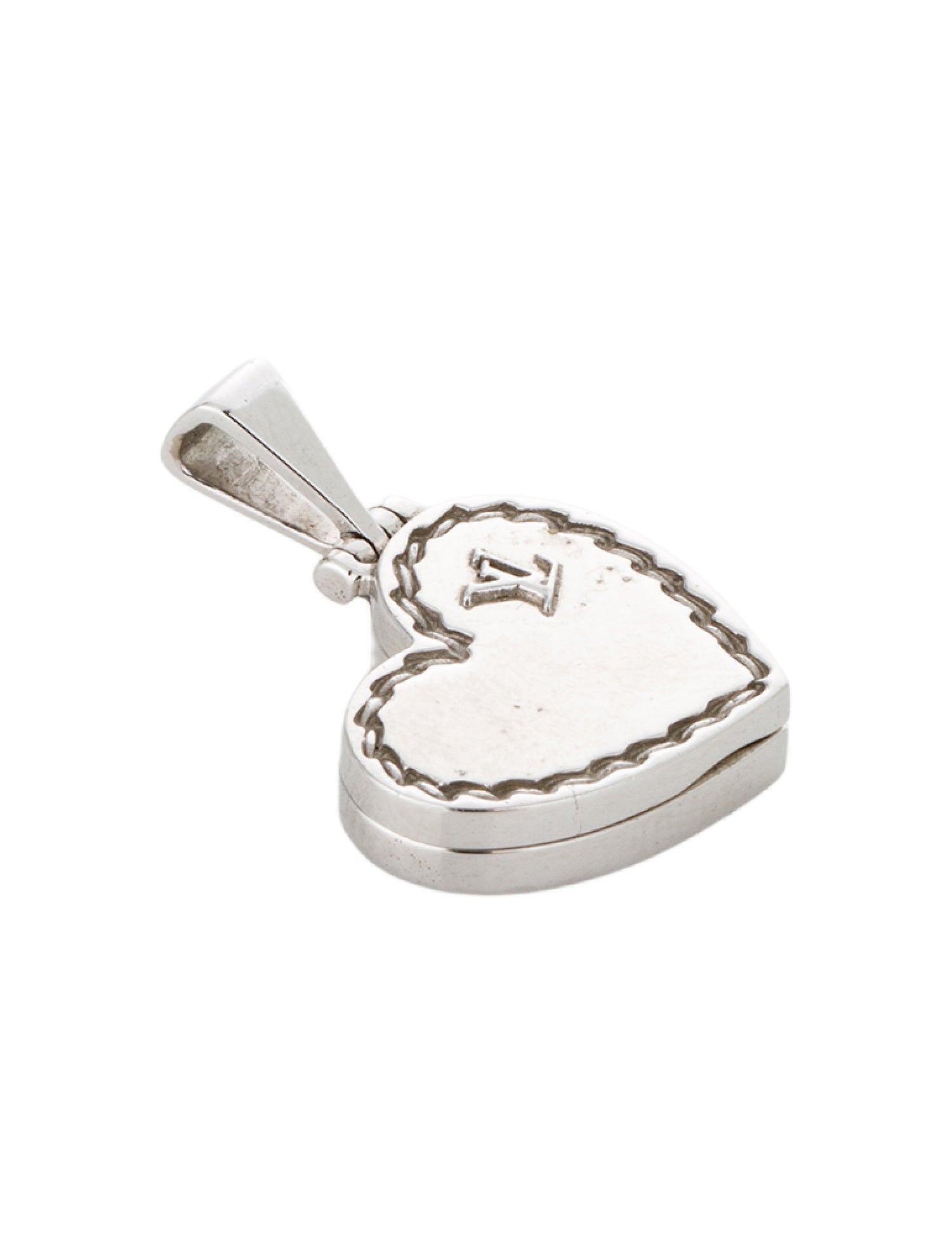 Louis Vuitton 18K Heart Locket Charm Pendant