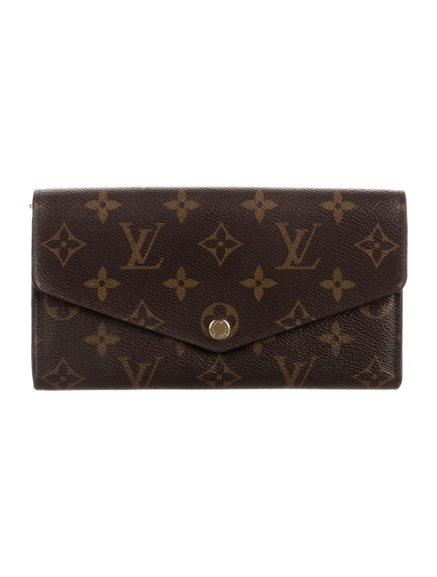Louis Vuitton LV Monogram Coated Canvas Sarah Wallet