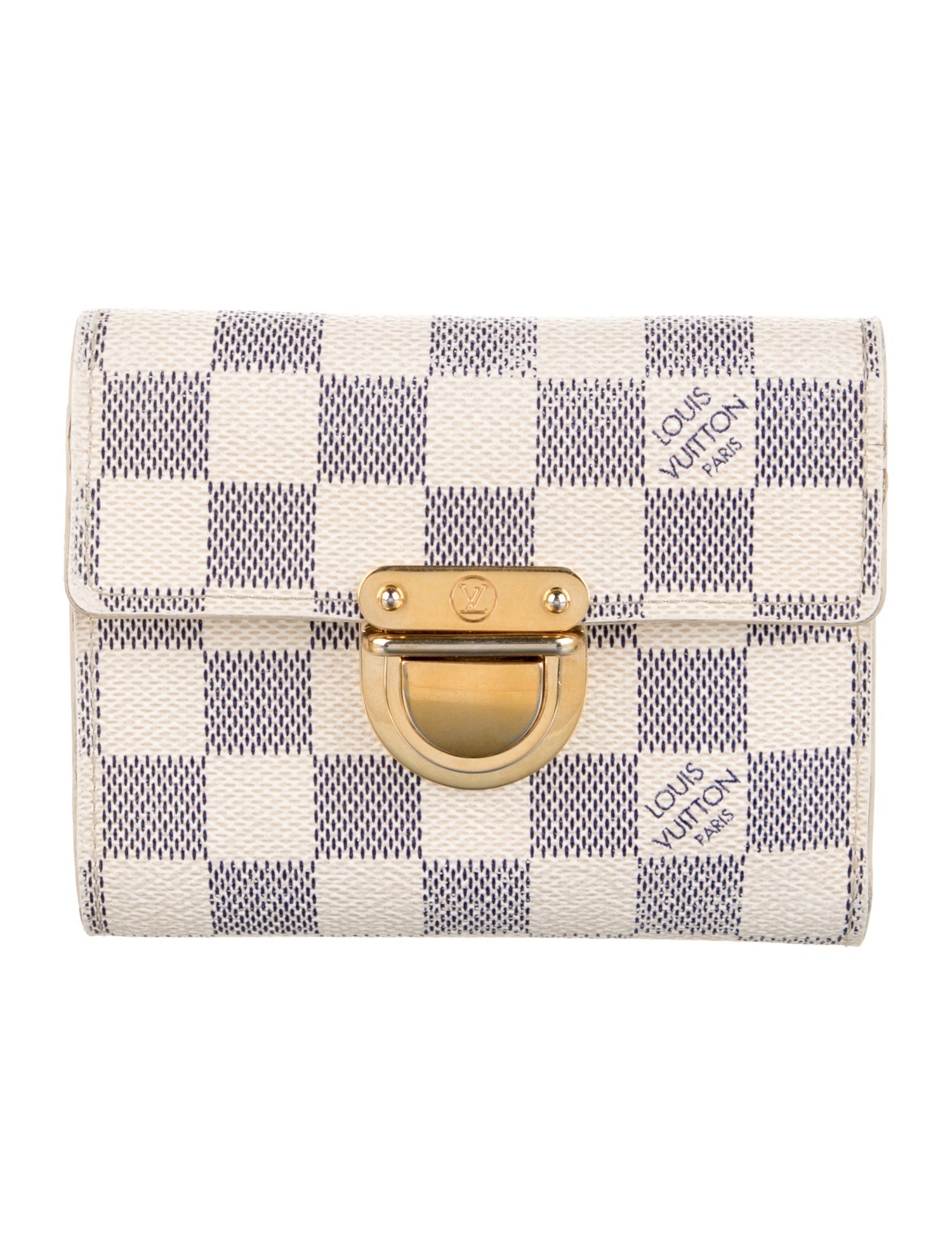 Louis Vuitton 2008 Damier Azur Pattern Koala Wallet