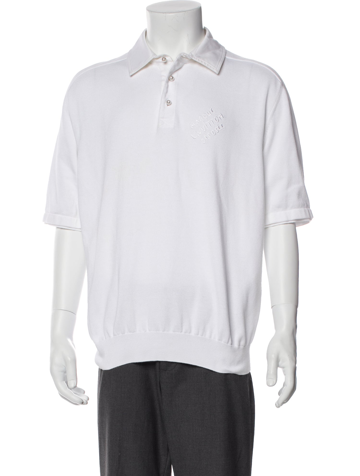 Louis Vuitton 2024 Faux Pearl Accents Polo Shirt