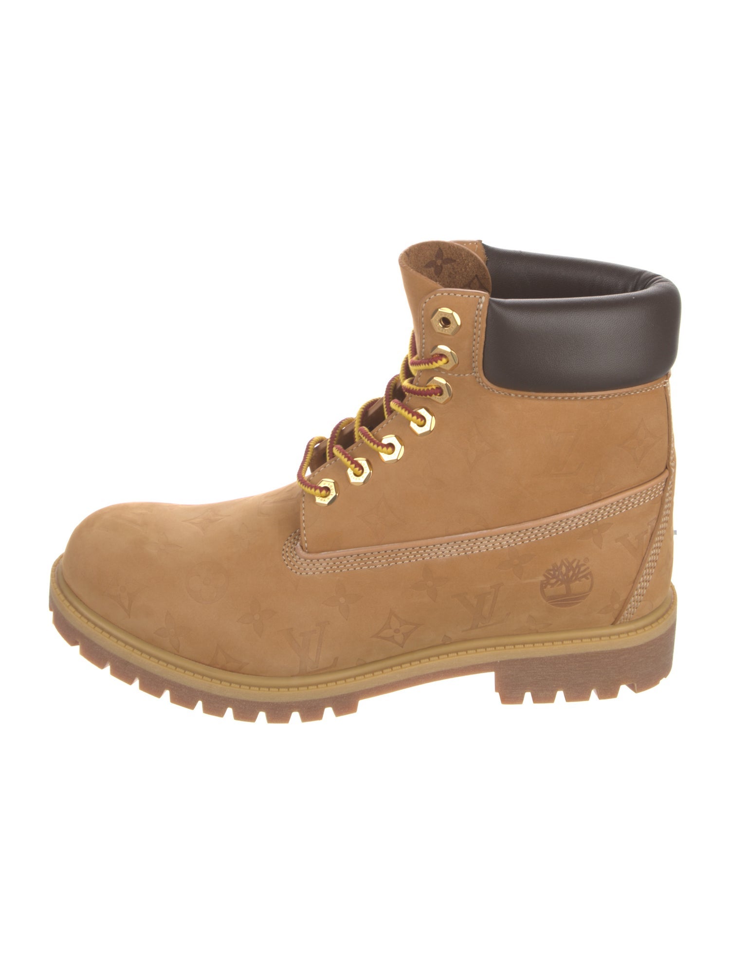 Louis Vuitton x Timberland LV Monogram Nubuck Lace-Up Boots