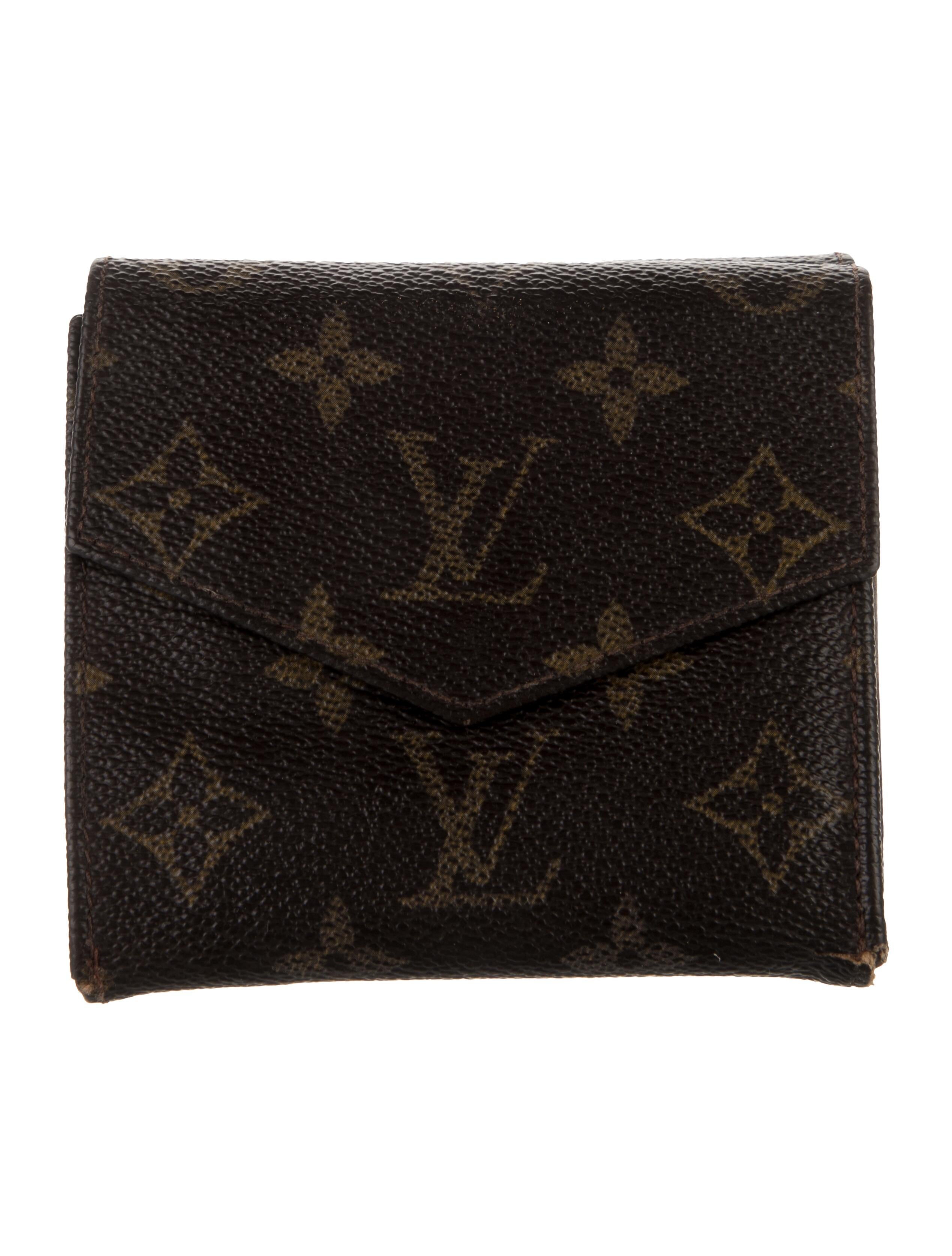 Louis Vuitton LV Monogram Coated Canvas Elise Wallet