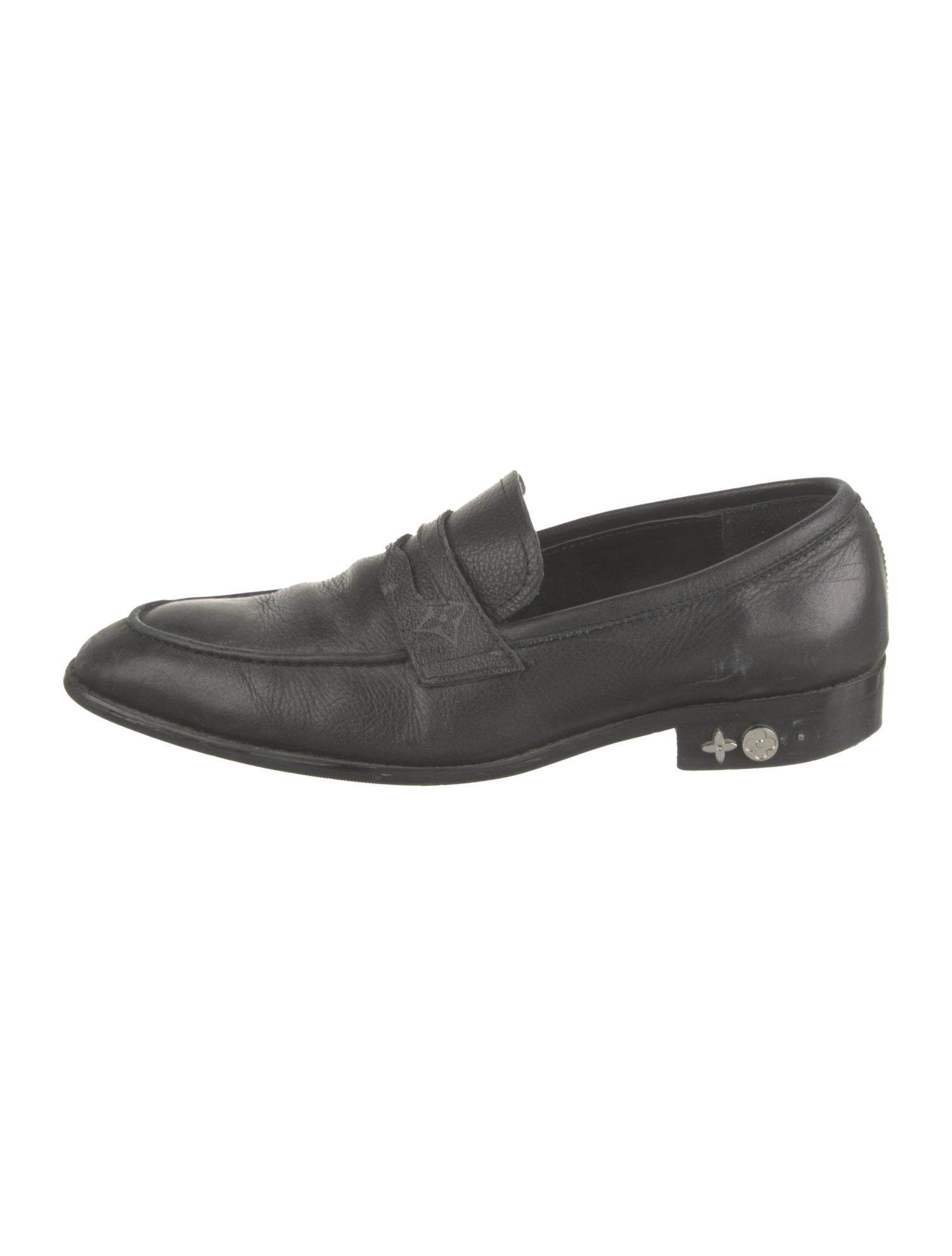 Louis Vuitton Damier Graphite Pattern Leather Dress Loafers