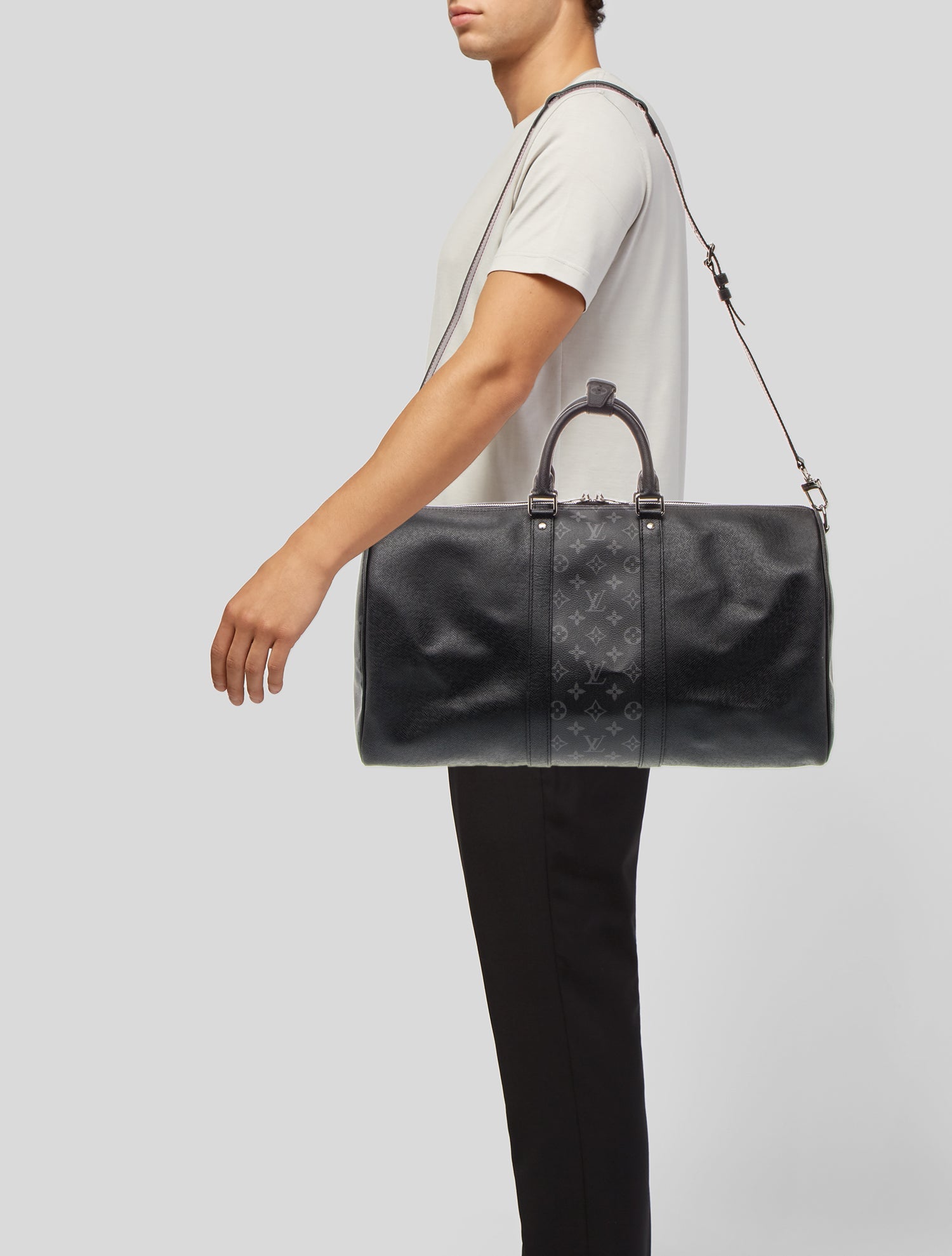 Louis Vuitton Monogram Eclipse Keepall Bandouliere