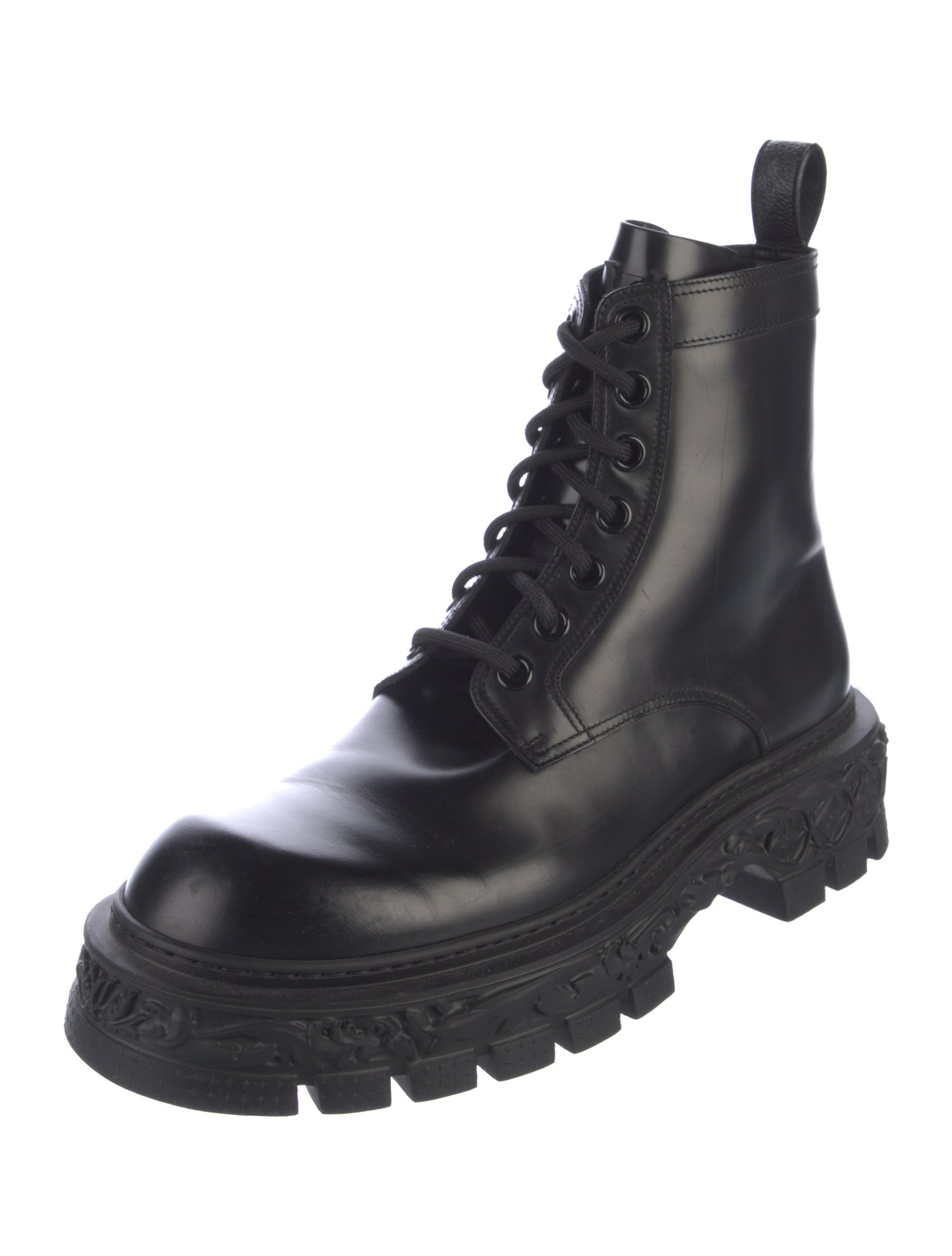 Louis Vuitton Leather Combat Boots