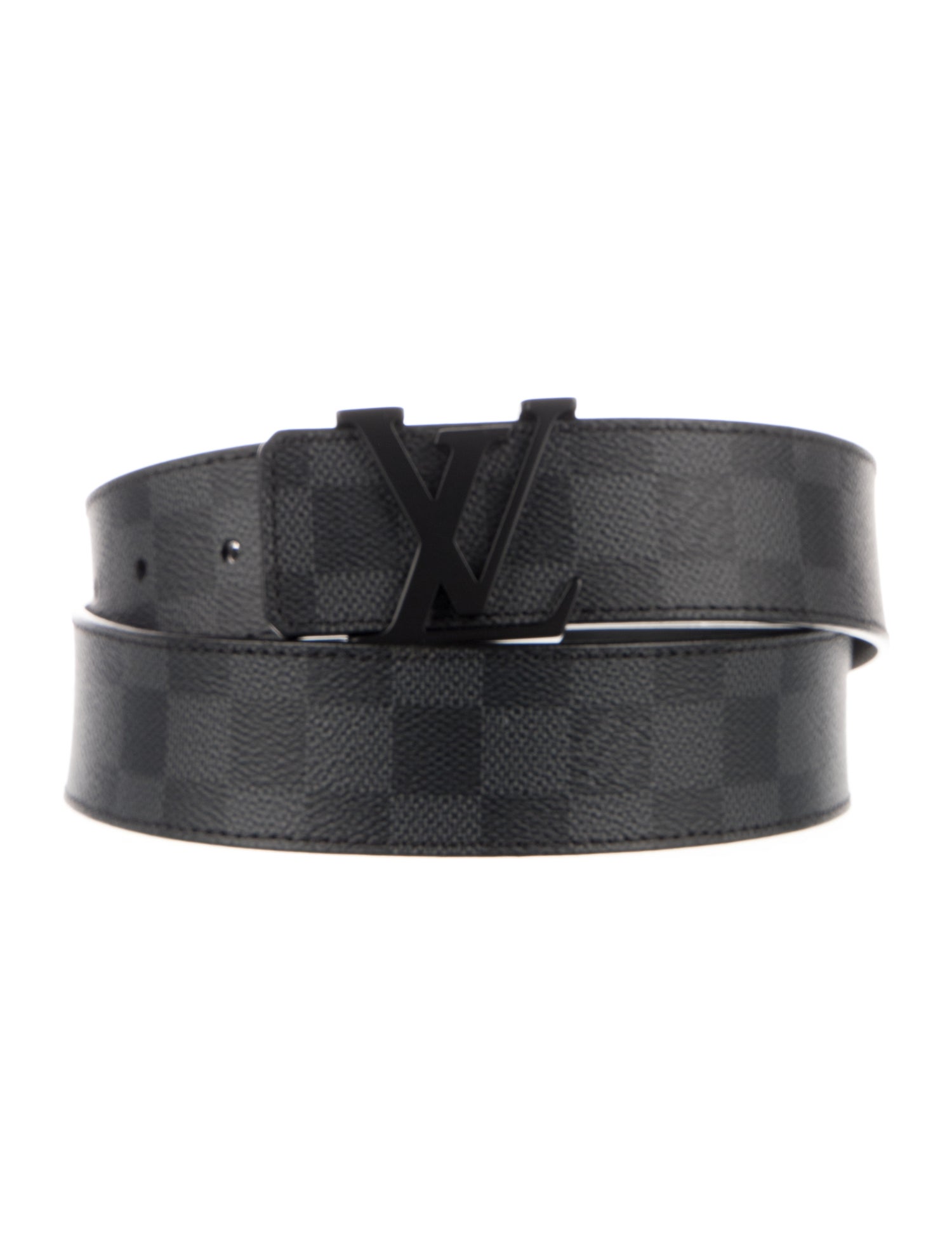 Louis Vuitton 2015 Damier Graphite Pattern Waist Belt