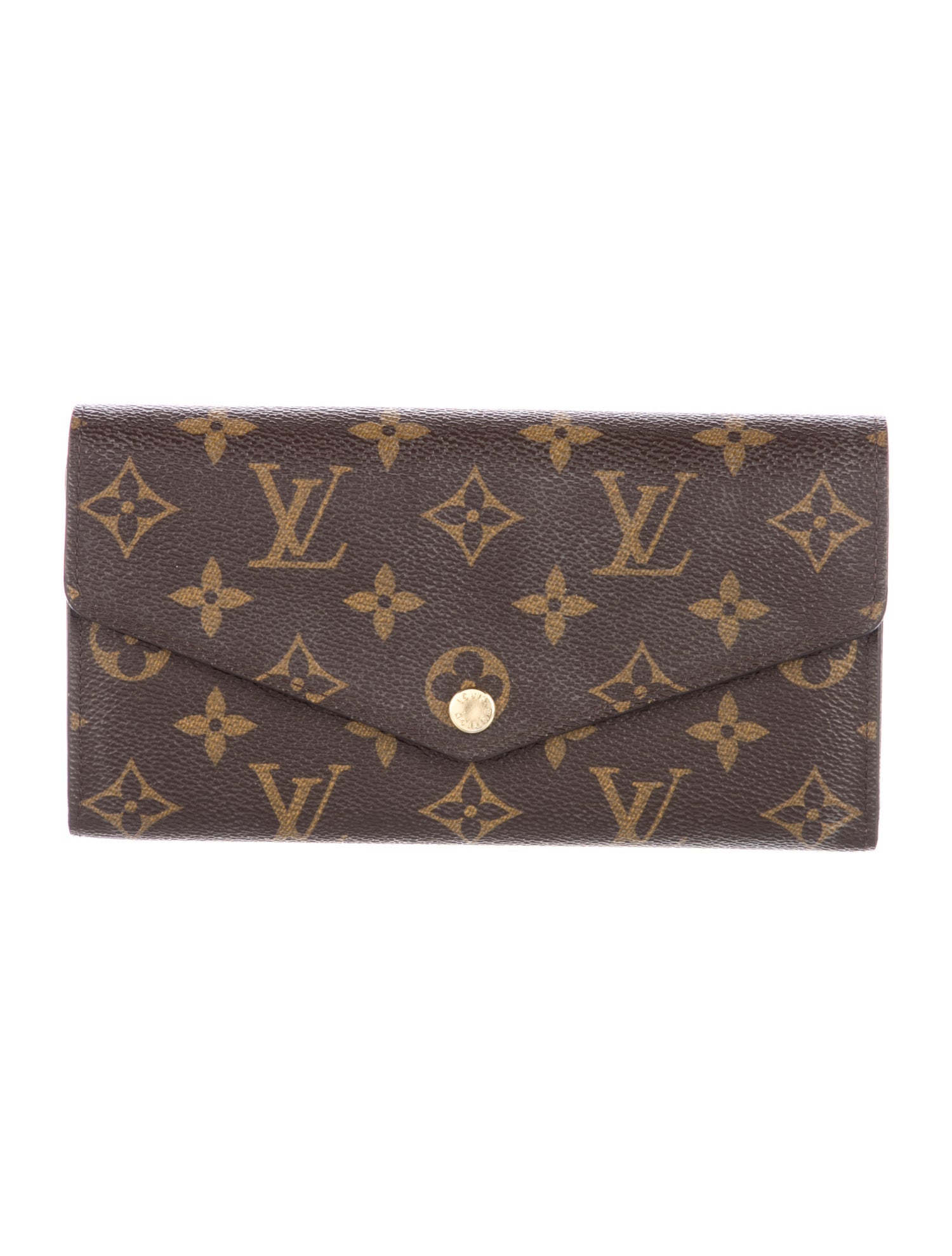 Louis Vuitton LV Monogram Coated Canvas Sarah Wallet