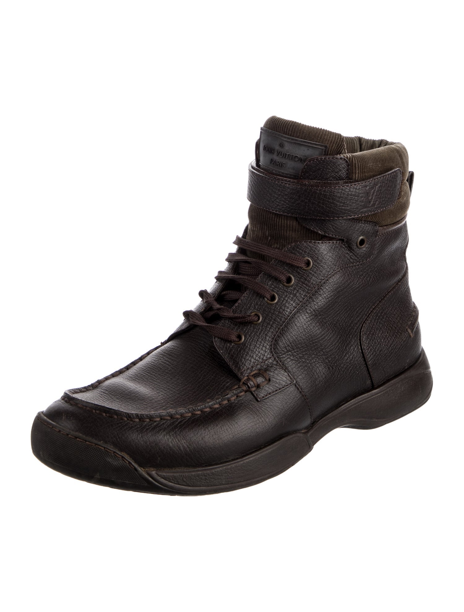 Louis Vuitton Leather Lace-Up Boots
