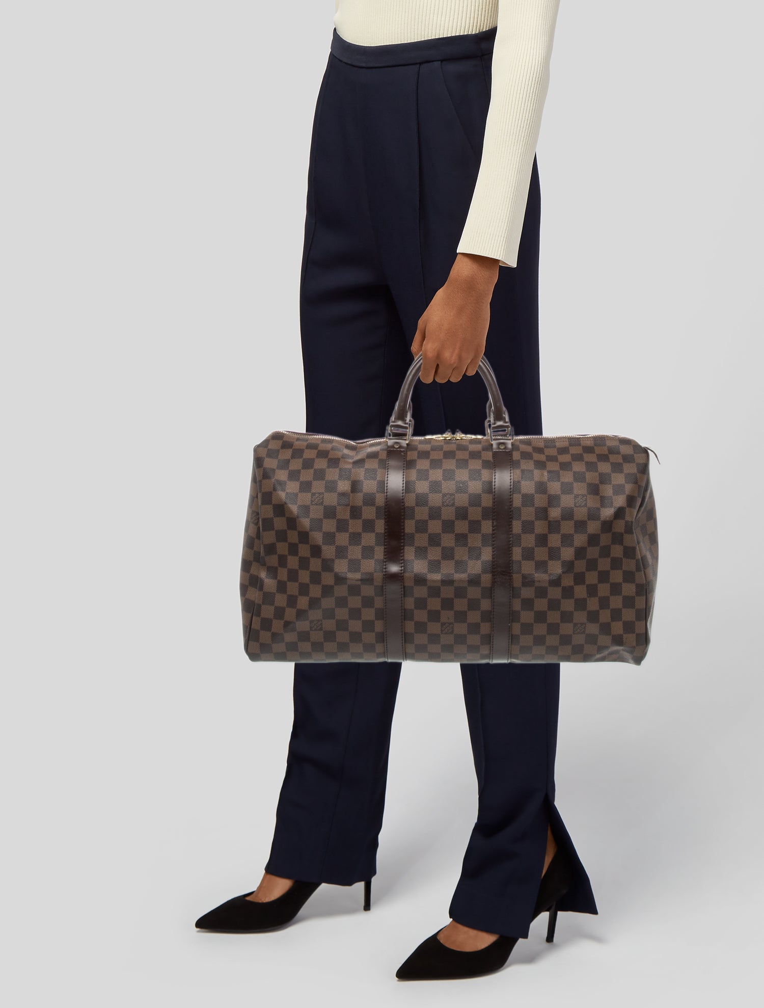 Louis Vuitton Damier Ebene Keepall Bandouliere 55