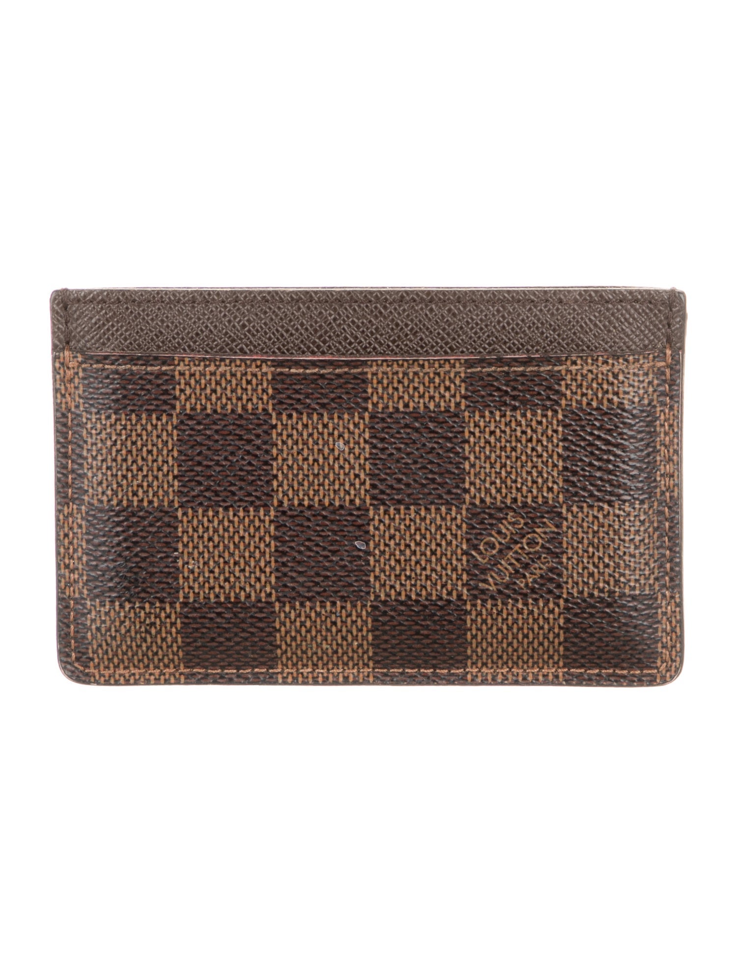 Louis Vuitton Damier Ebene Pattern Coated Canvas Card Case