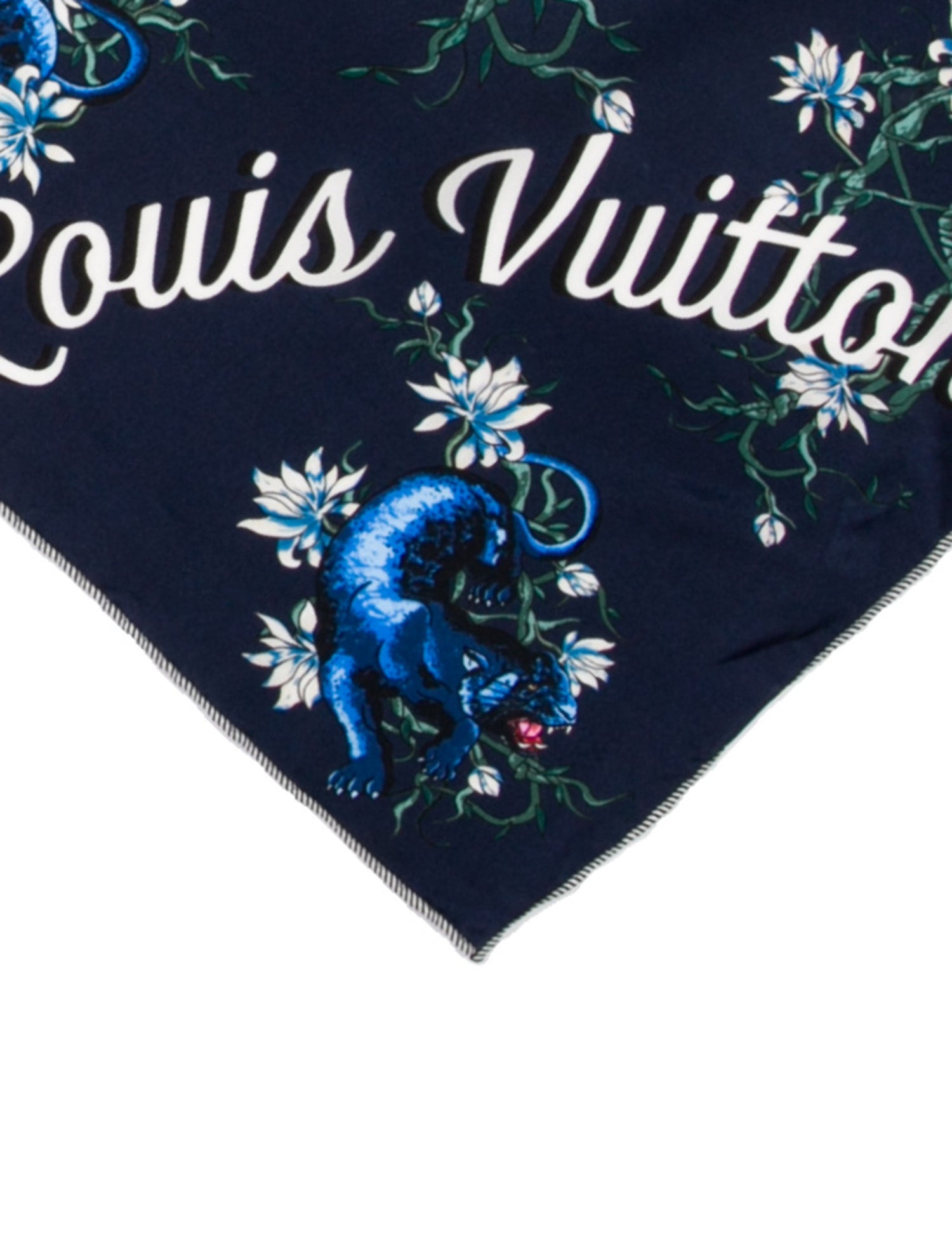 Louis Vuitton Silk Floral Print Scarf