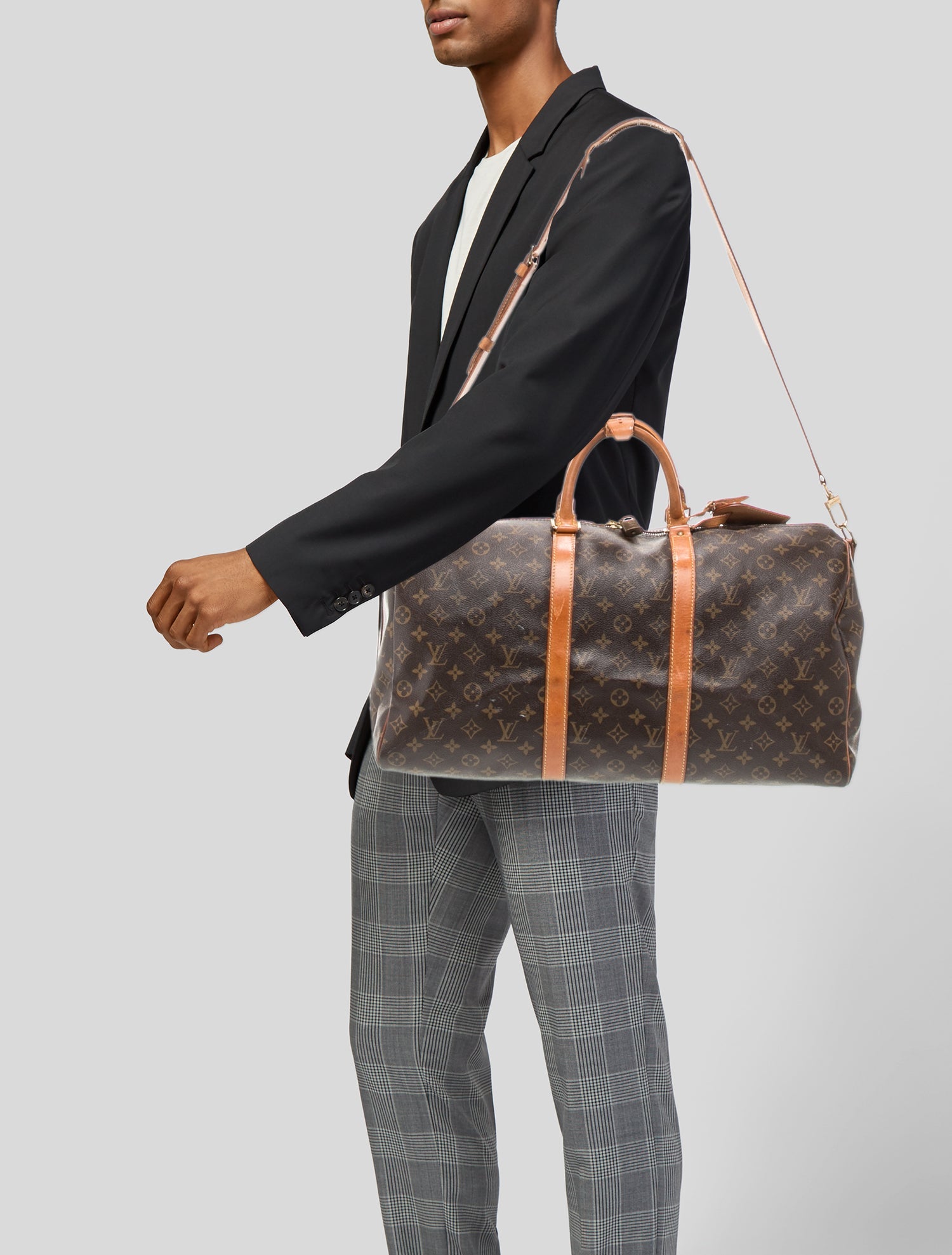 Louis Vuitton LV Monogram Keepall Bandouliere 50 Vintage