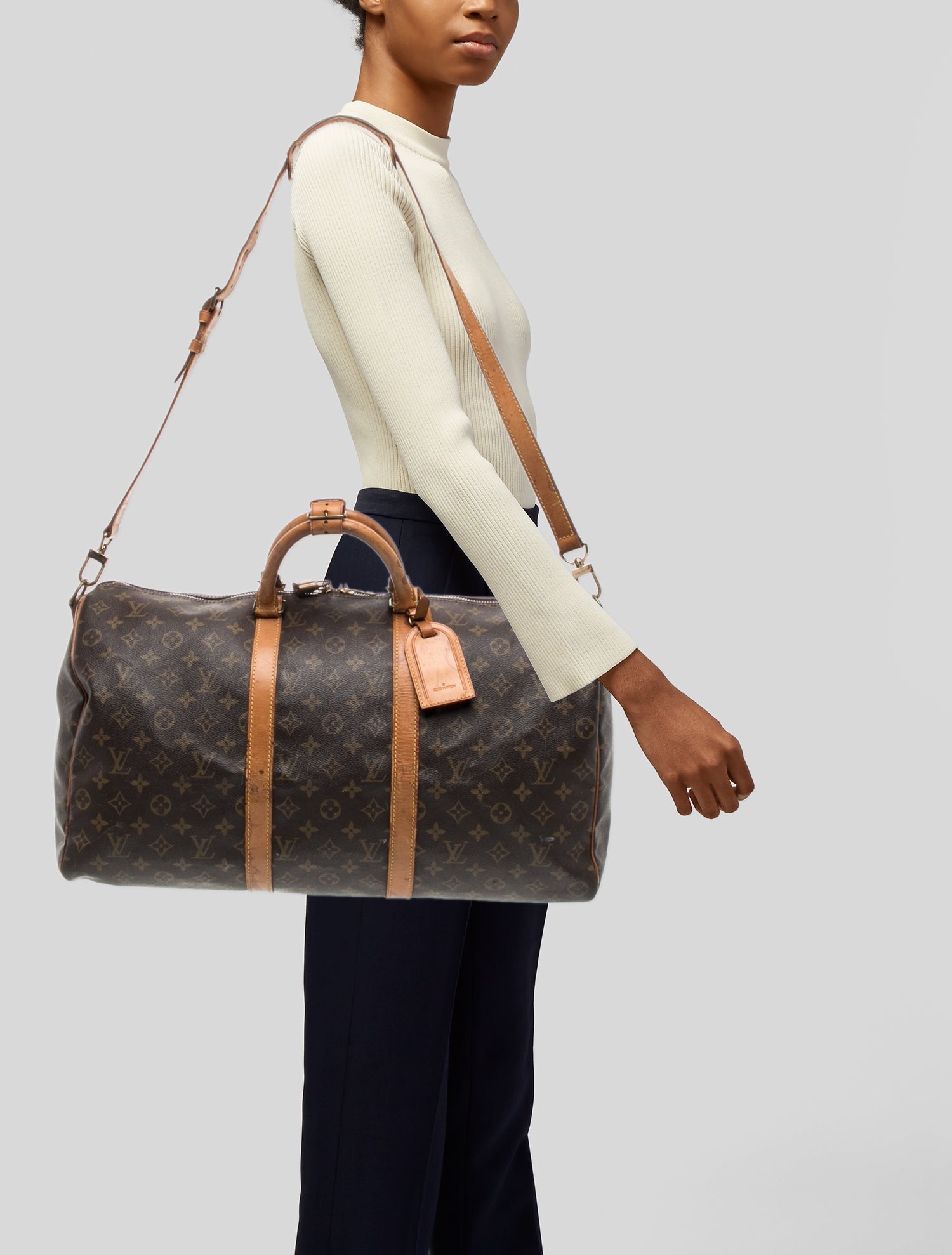 Louis Vuitton LV Monogram Keepall Bandouliere 50 Vintage