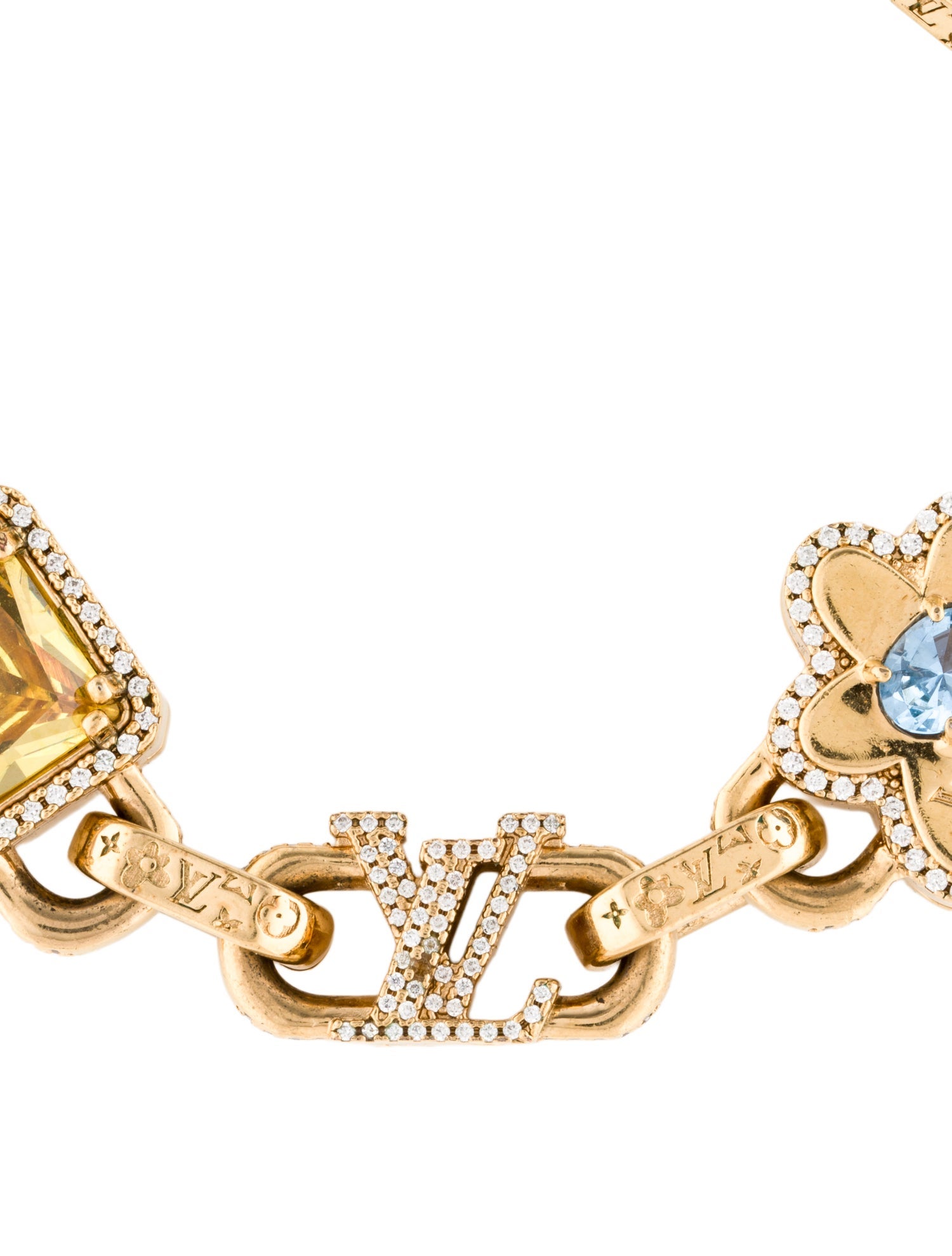 Louis Vuitton Crystal Paradise Station Link Bracelet