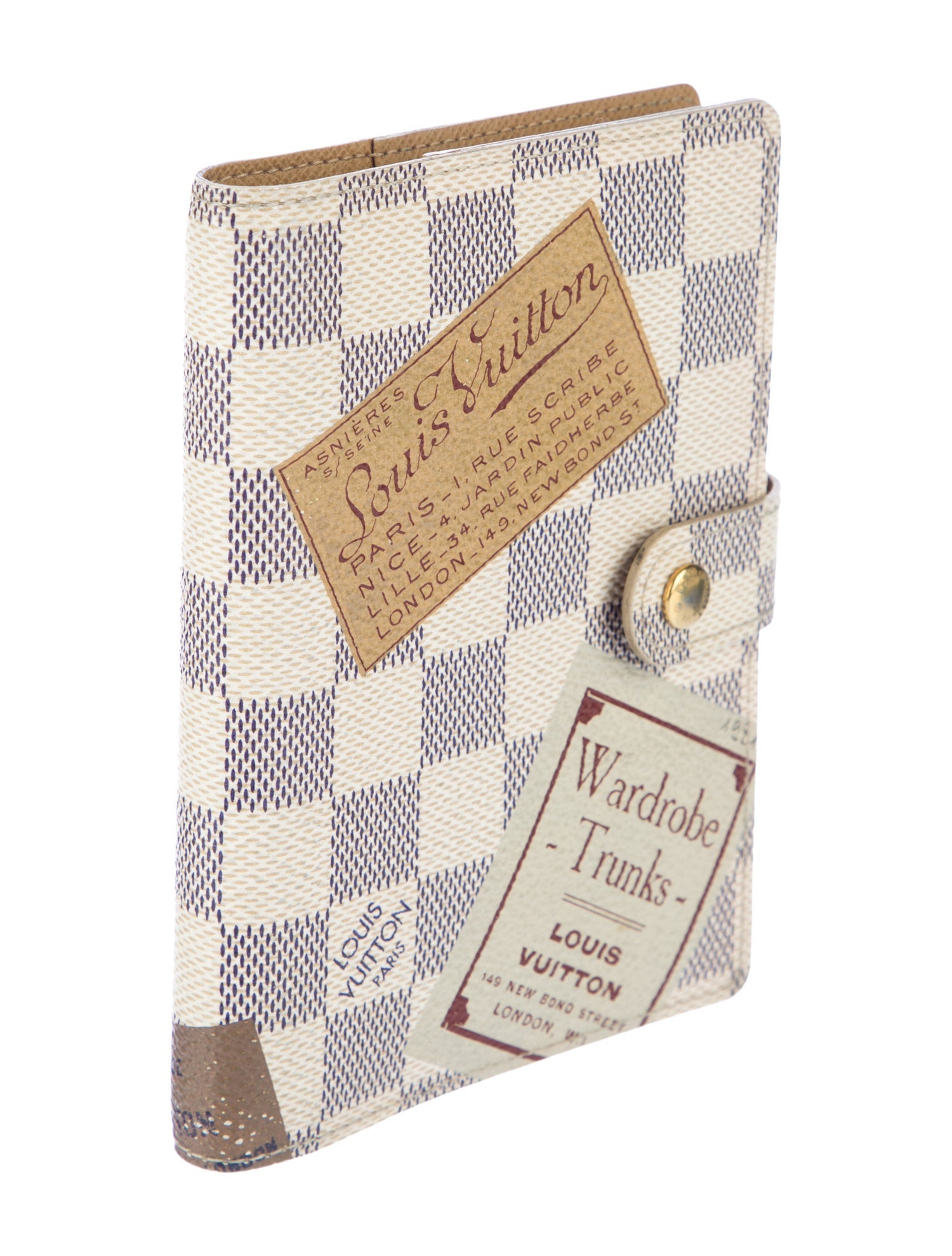 Louis Vuitton Damier Azur Trunk & Labels Small Ring Agenda