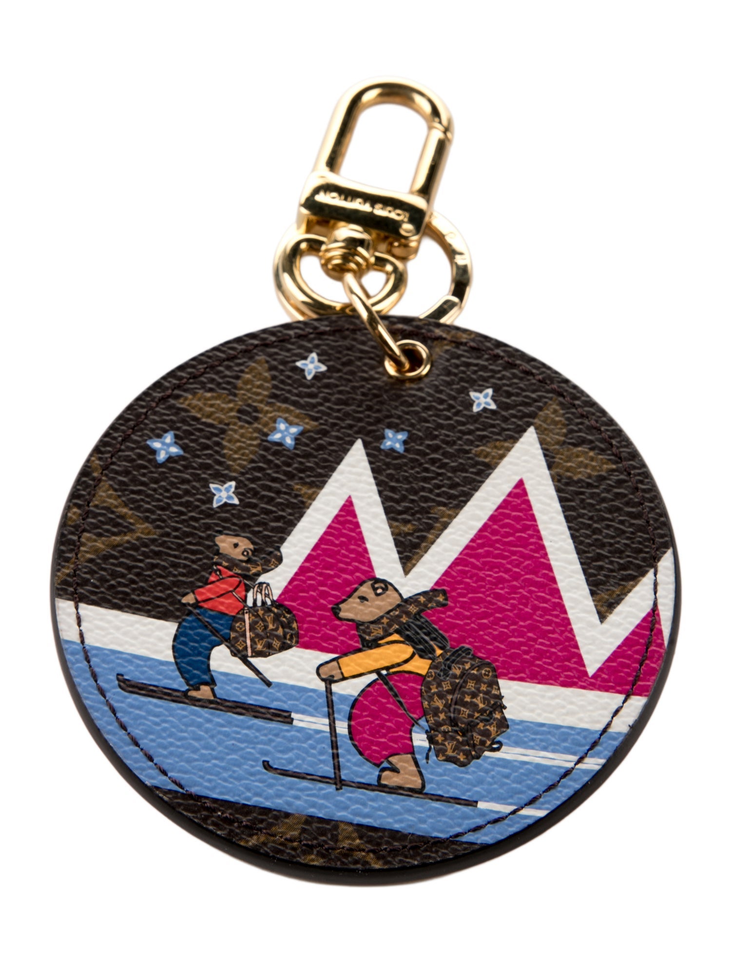 Louis Vuitton Monogram Illustre Xmas Animals Key Holder & Bag Charm