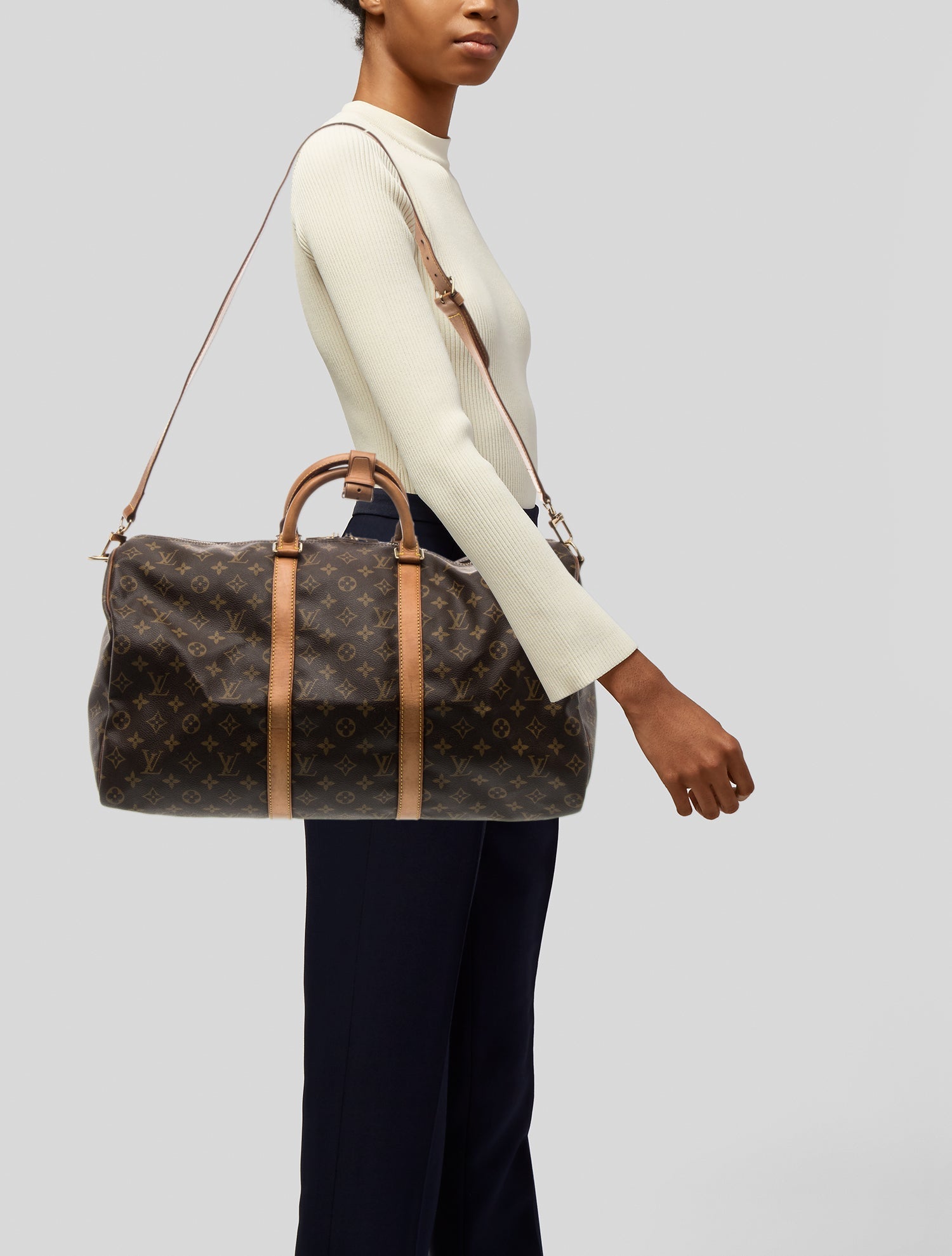 Louis Vuitton LV Monogram Keepall Bandouliere 50 Vintage
