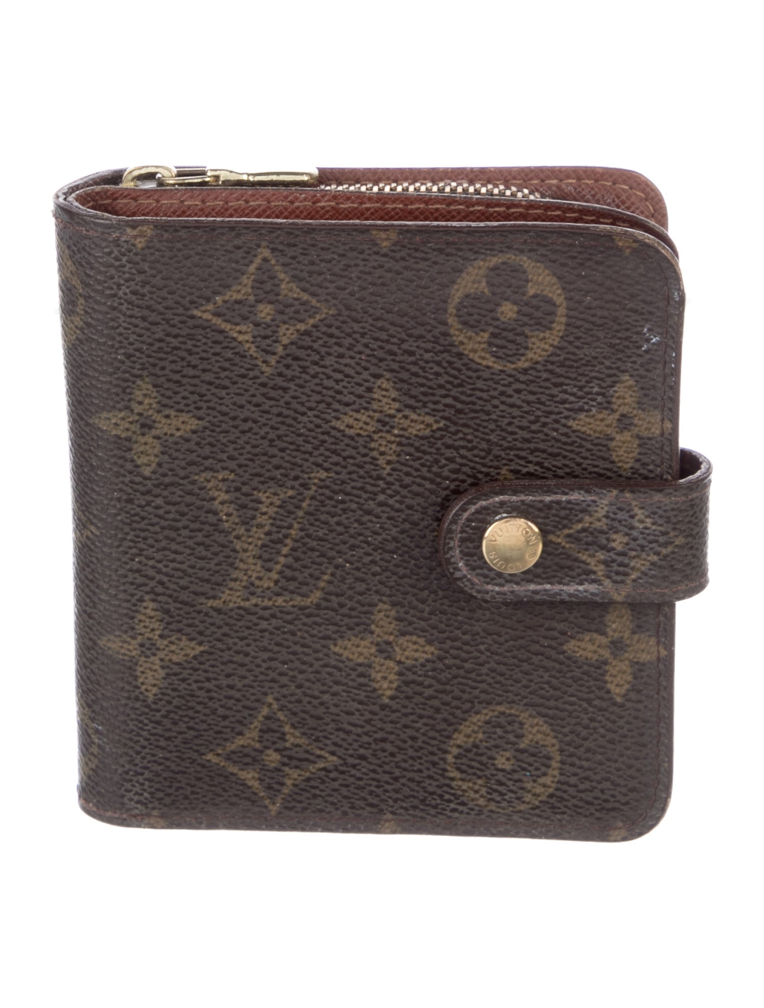 Louis Vuitton LV Monogram Coated Canvas Compact Zippé Wallet