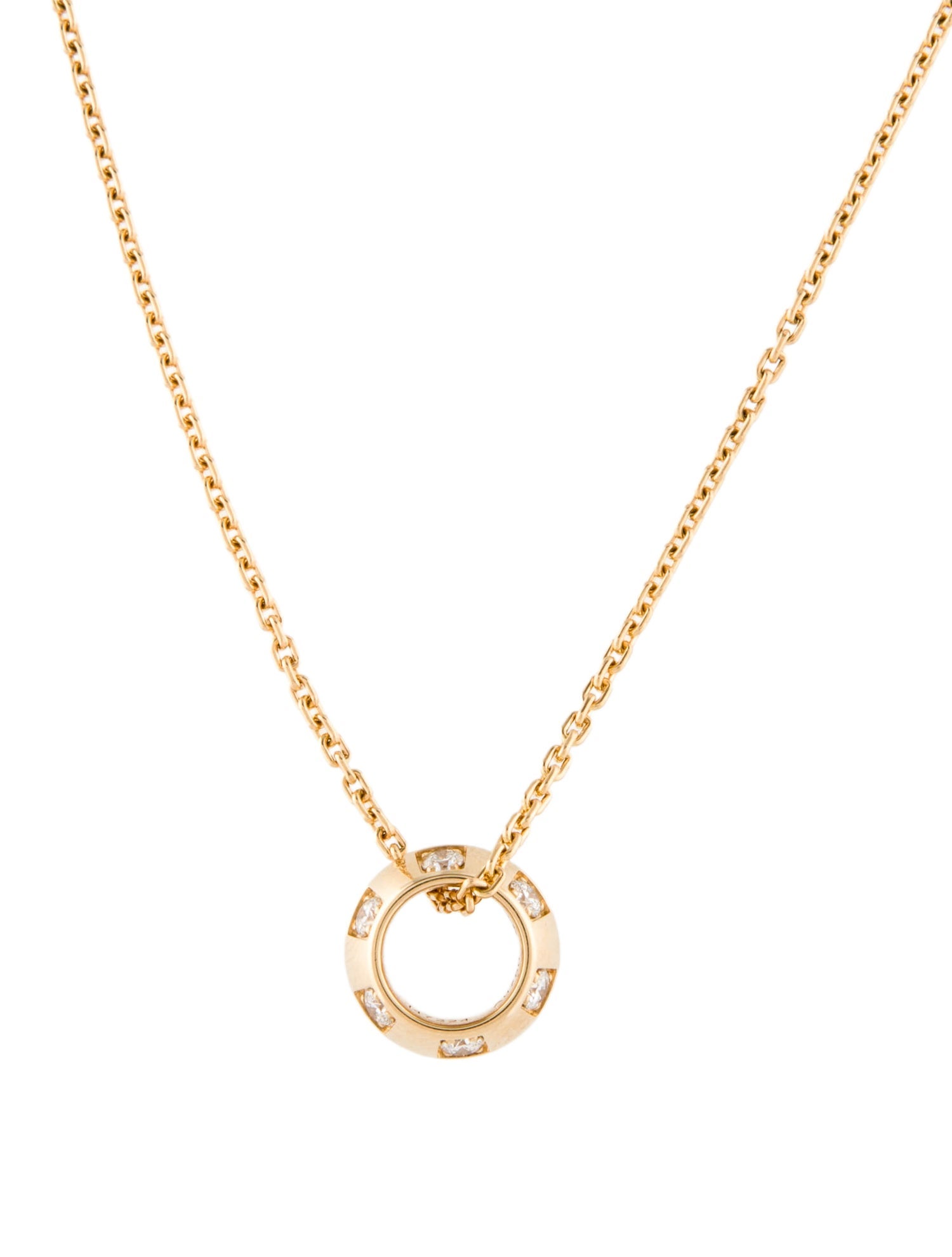 Louis Vuitton 18K Diamond Le Damier Pendant Necklace