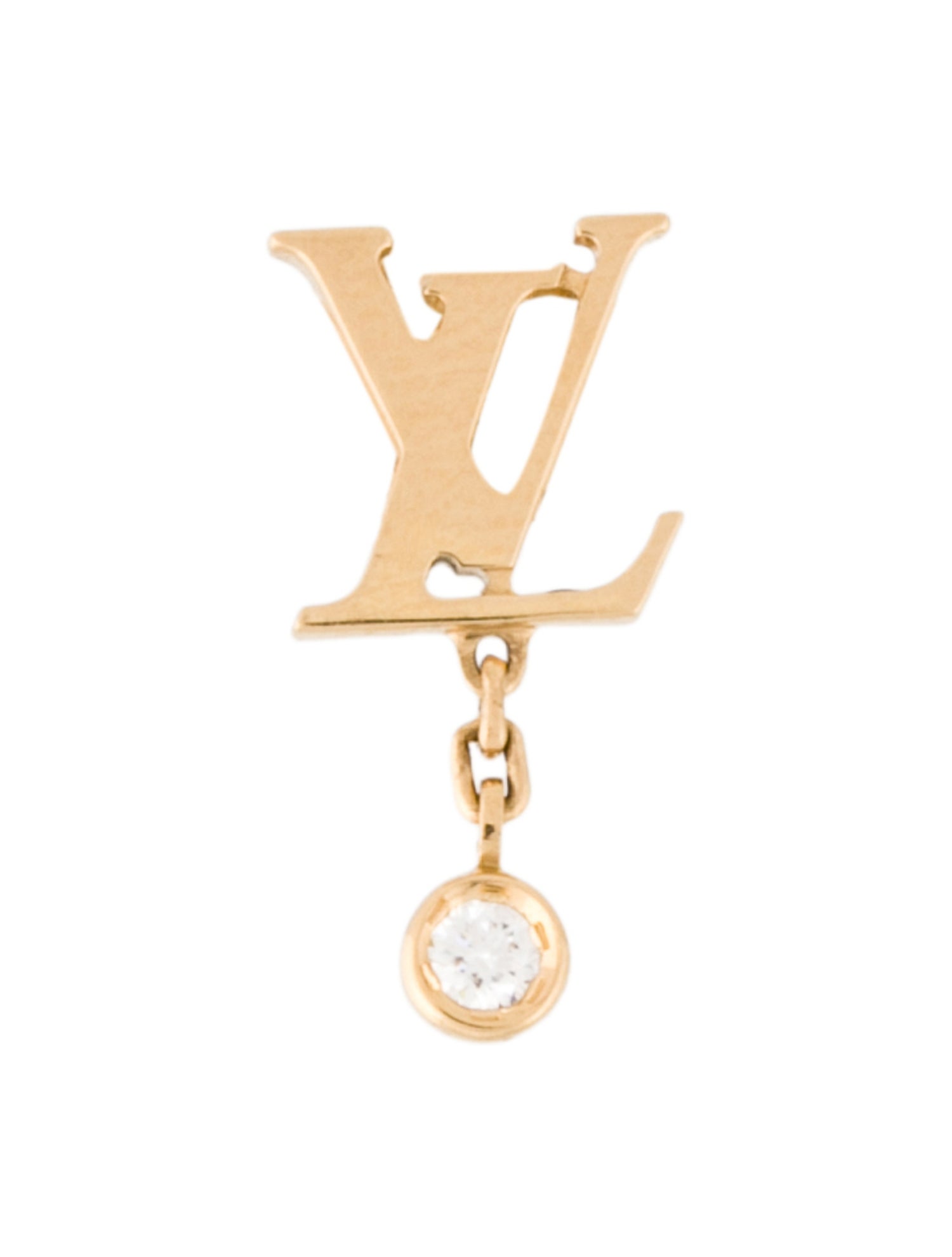 Louis Vuitton 18K Diamond Idylle Blossom LV Single Stud Earring