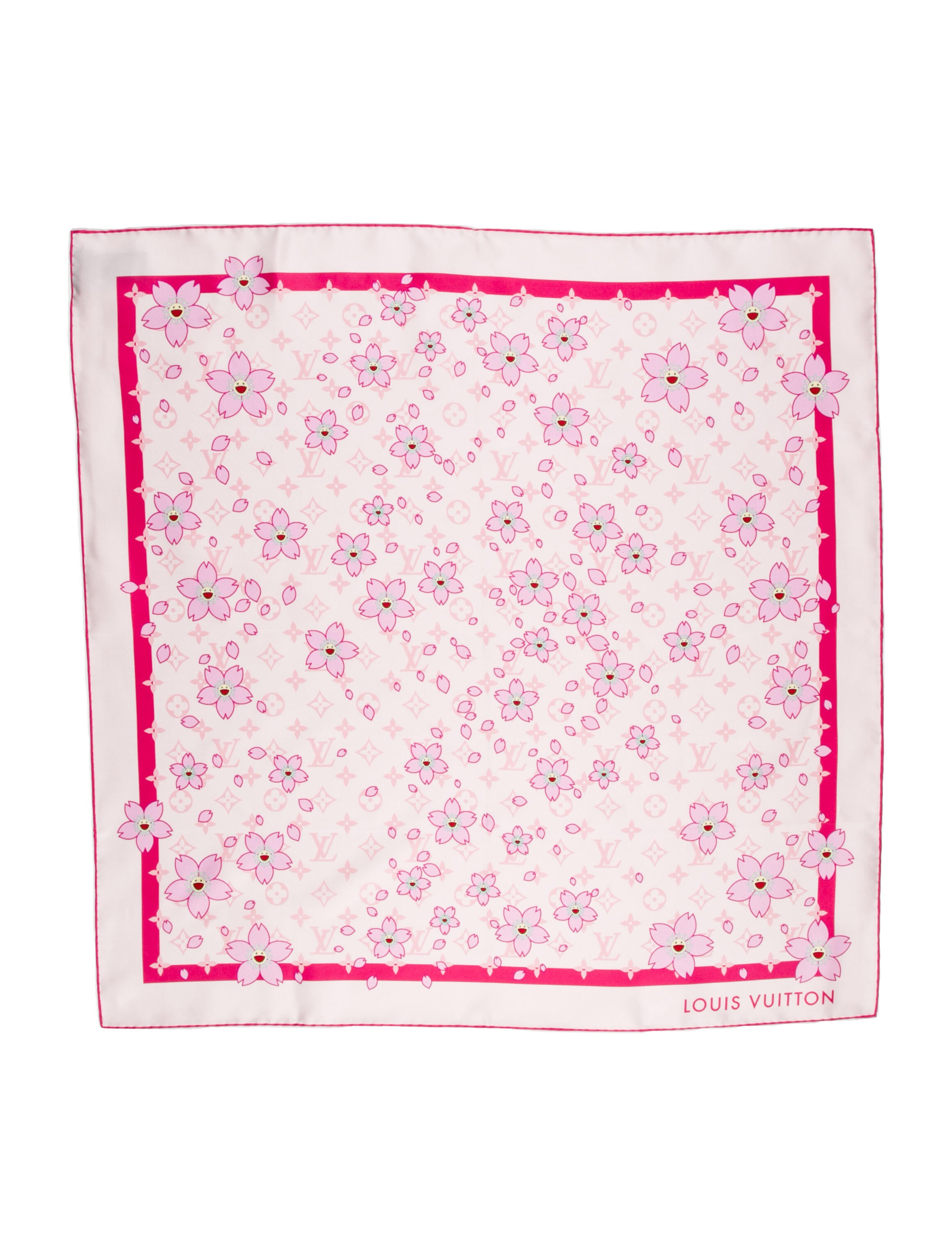 Louis Vuitton x TM Monogram Cherry Blossom Square 70 Silk Scarf