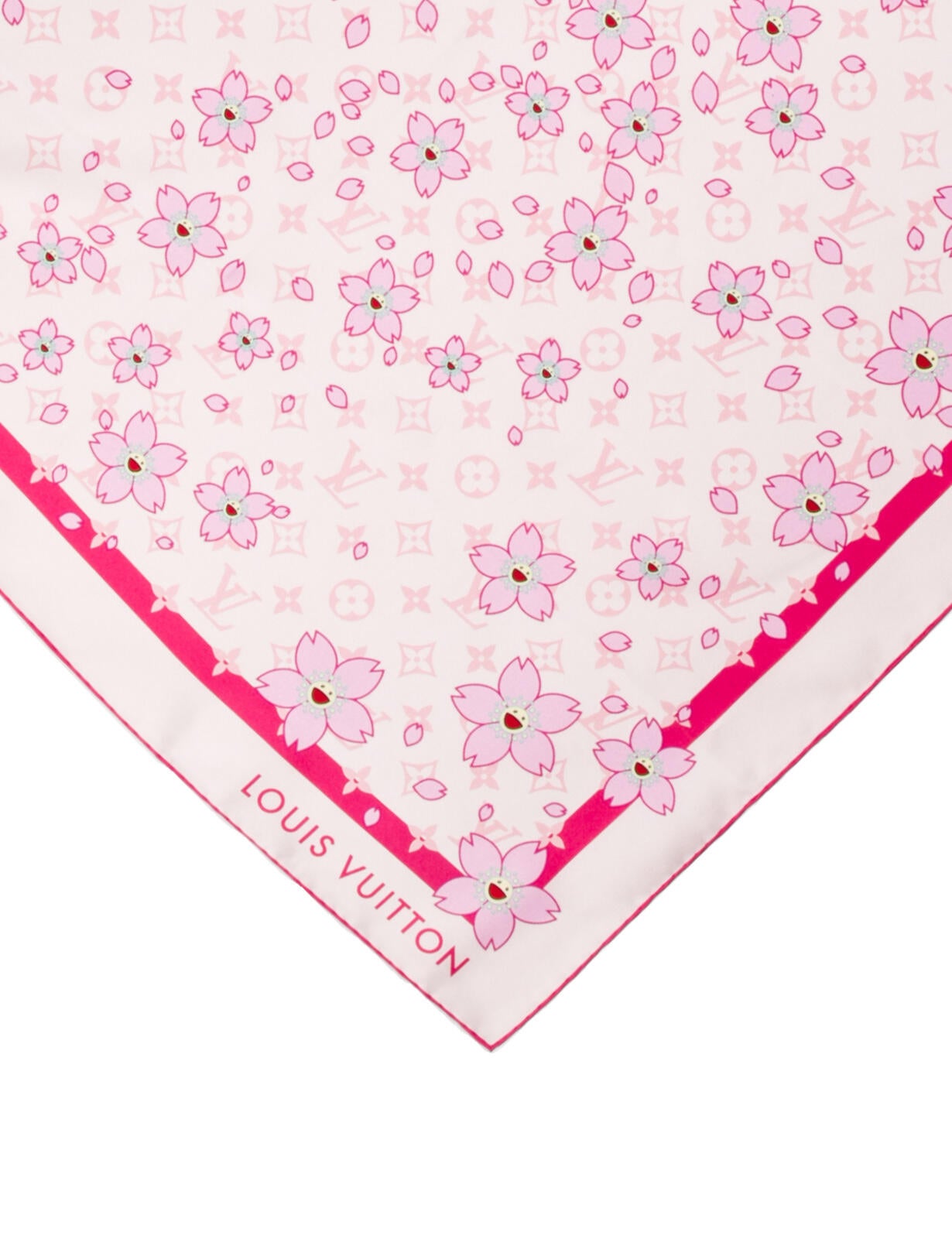 Louis Vuitton x TM Monogram Cherry Blossom Square 70 Silk Scarf