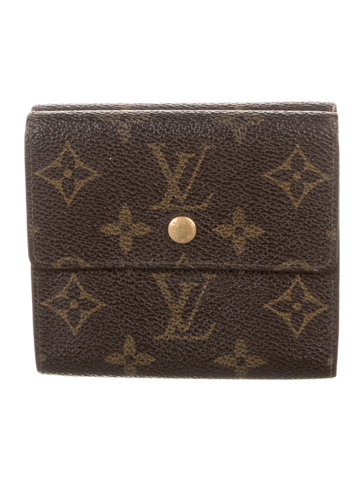 Louis Vuitton LV Monogram Coated Canvas Elise Wallet