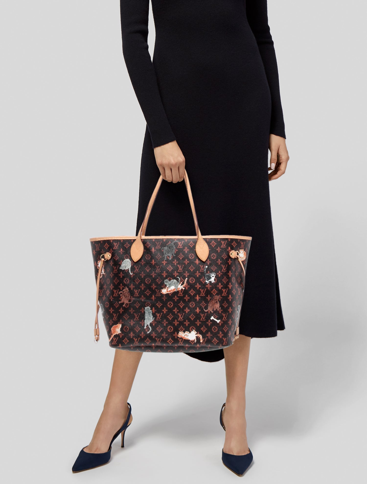 Louis Vuitton Monogram Catogram Neverfull w/Pouch MM
