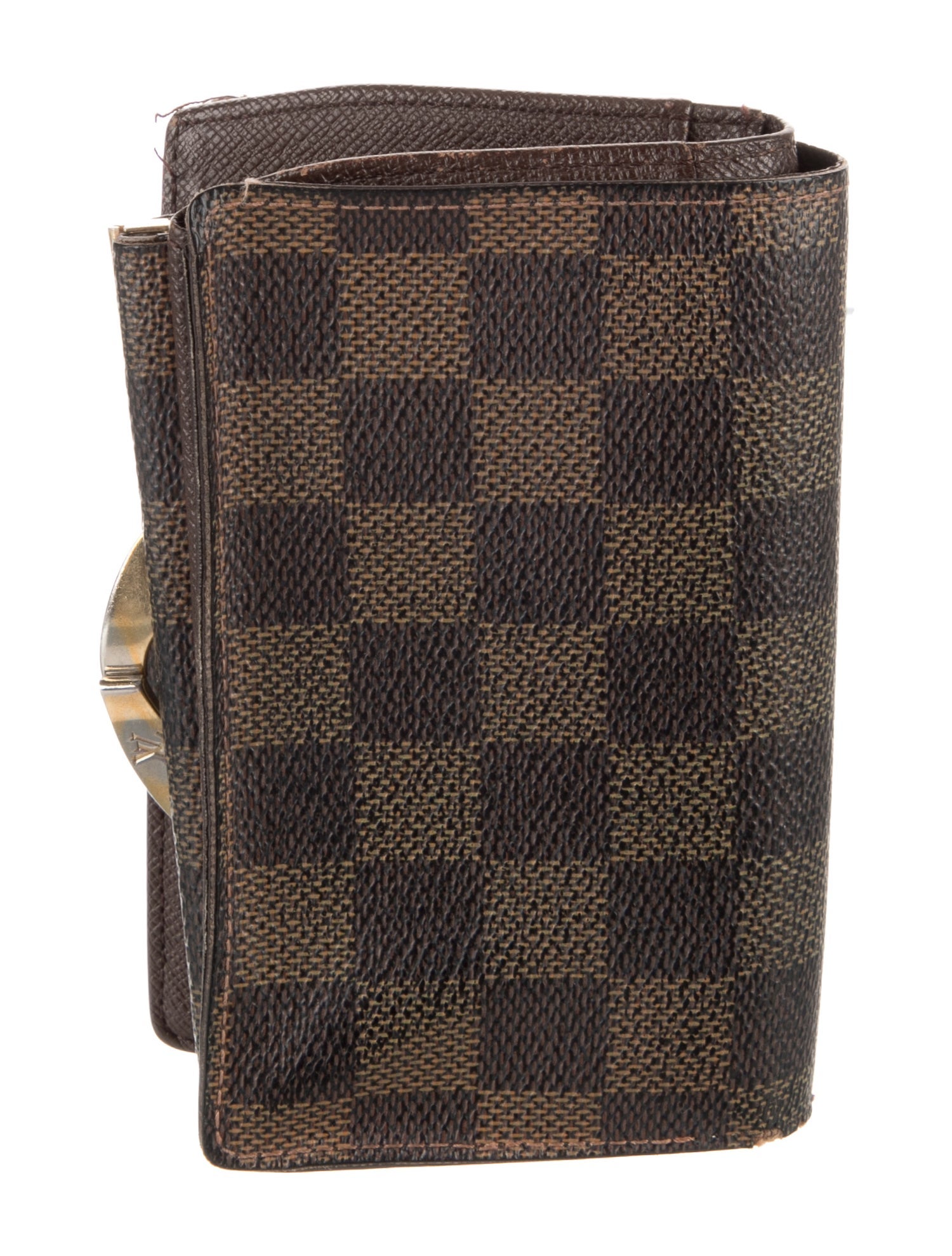 Louis Vuitton 2005 Damier Ebene Pattern Elise Wallet