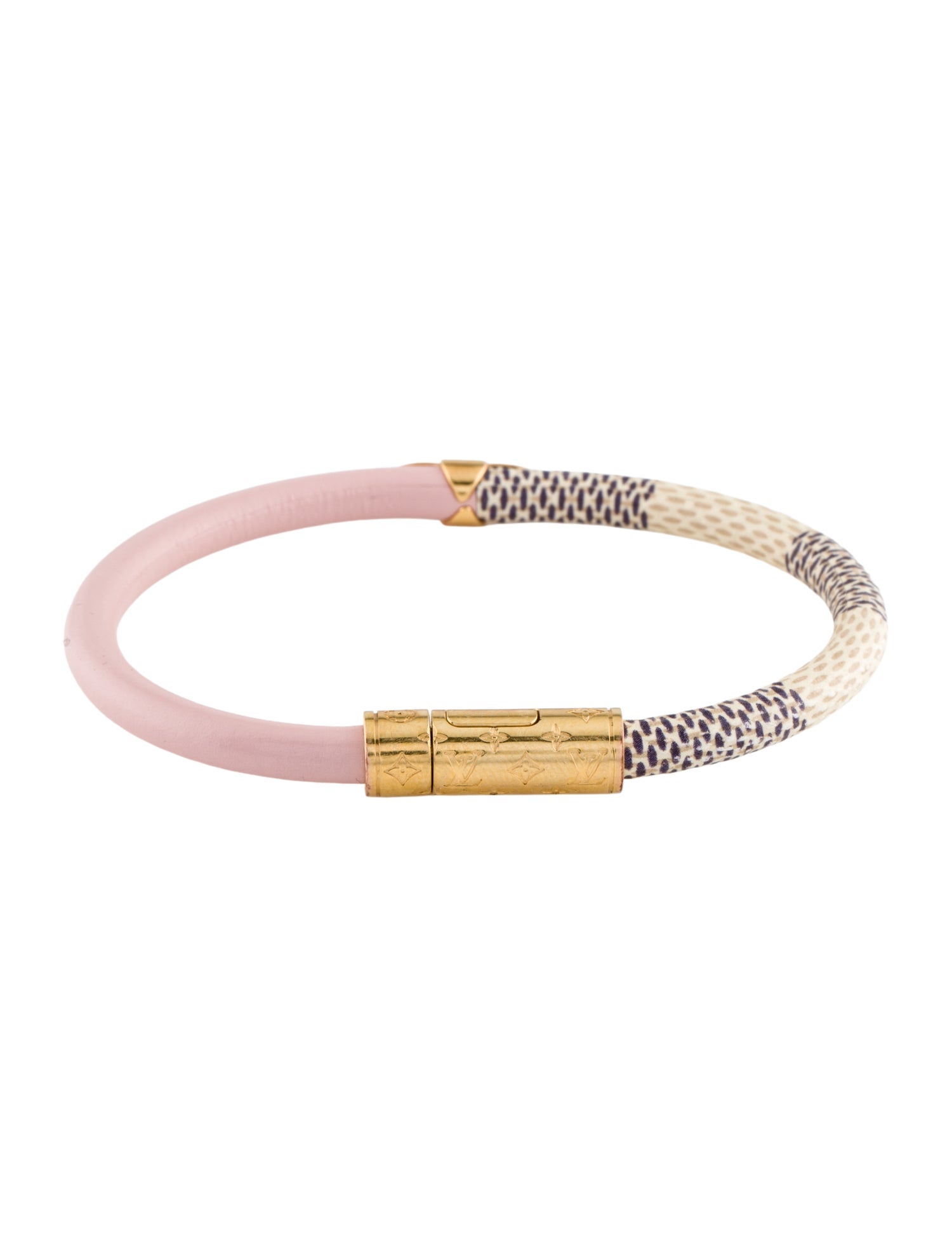 Louis Vuitton Leather & Canvas Daily Confidential Wrap Bracelet