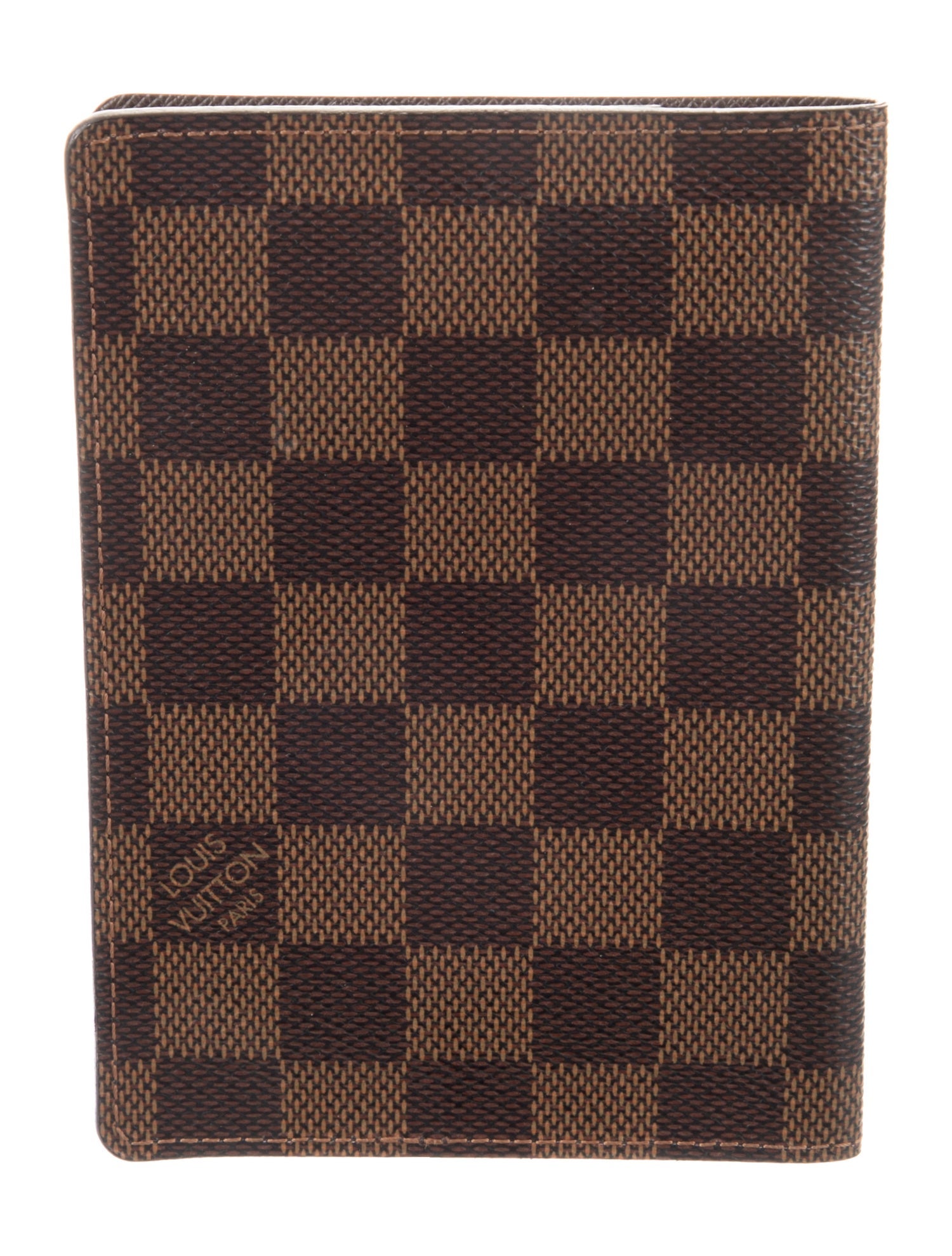 Louis Vuitton Damier Ebene Pattern Coated Canvas Marco Wallet