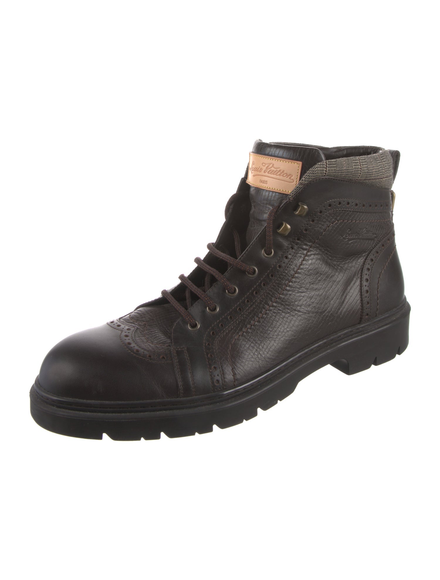 Louis Vuitton Leather Lace-Up Boots