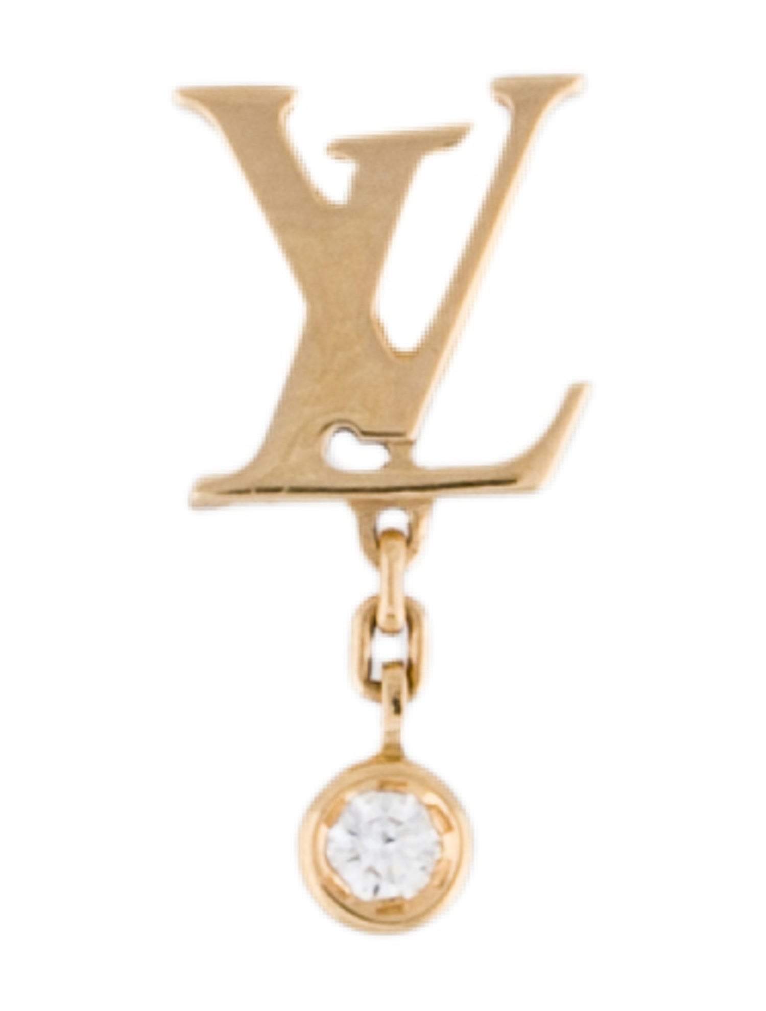 Louis Vuitton 18K Diamond Idylle Blossom LV Single Stud