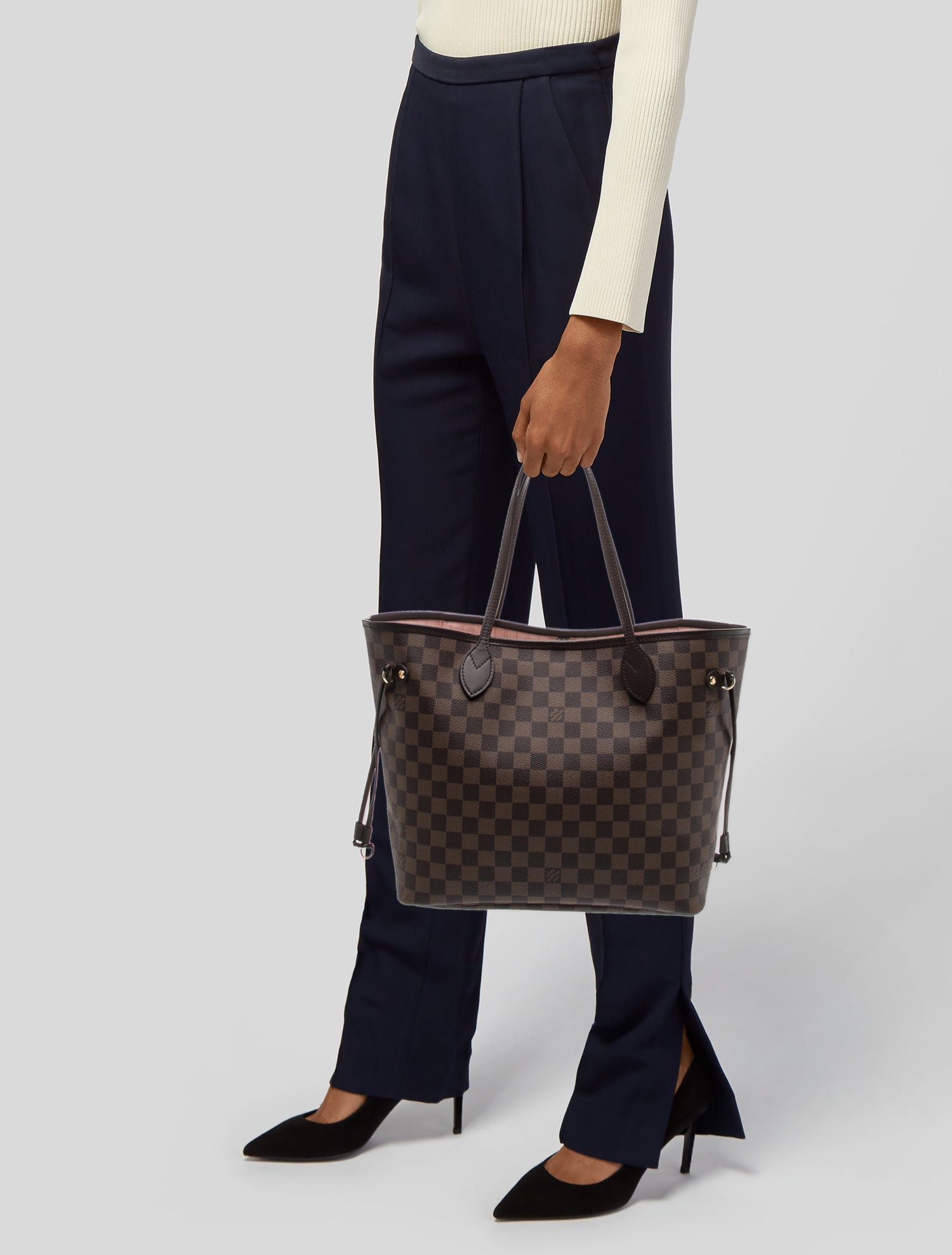 Louis Vuitton Damier Ebene Neverfull w/Pouch MM