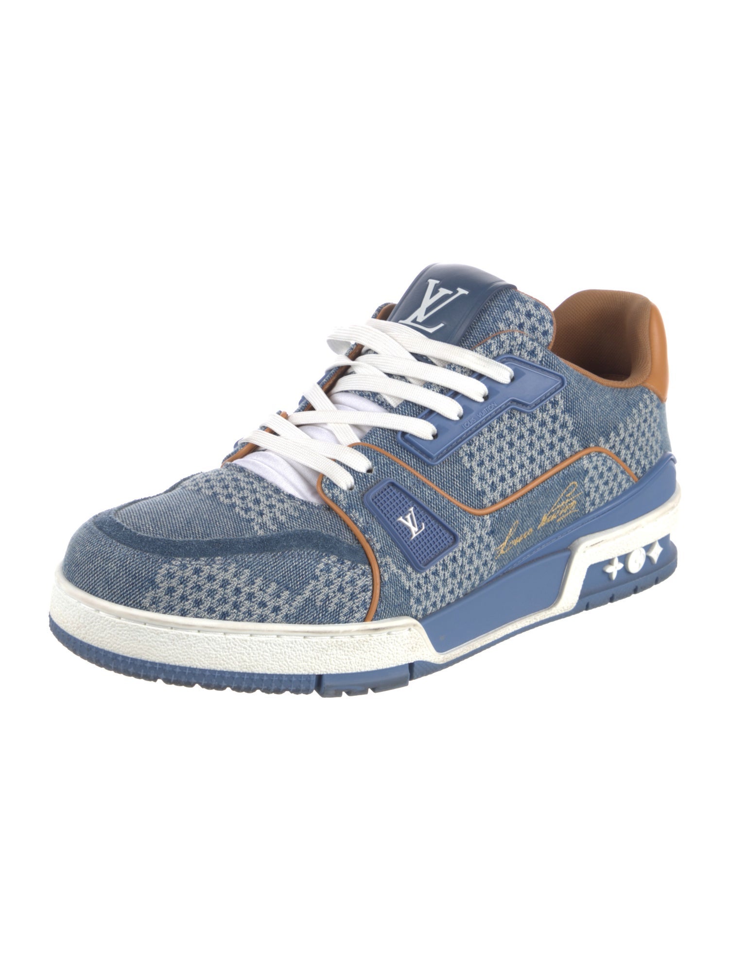 Louis Vuitton Damier 3D Trainer Sneakers - Blue Sneakers, Shoes