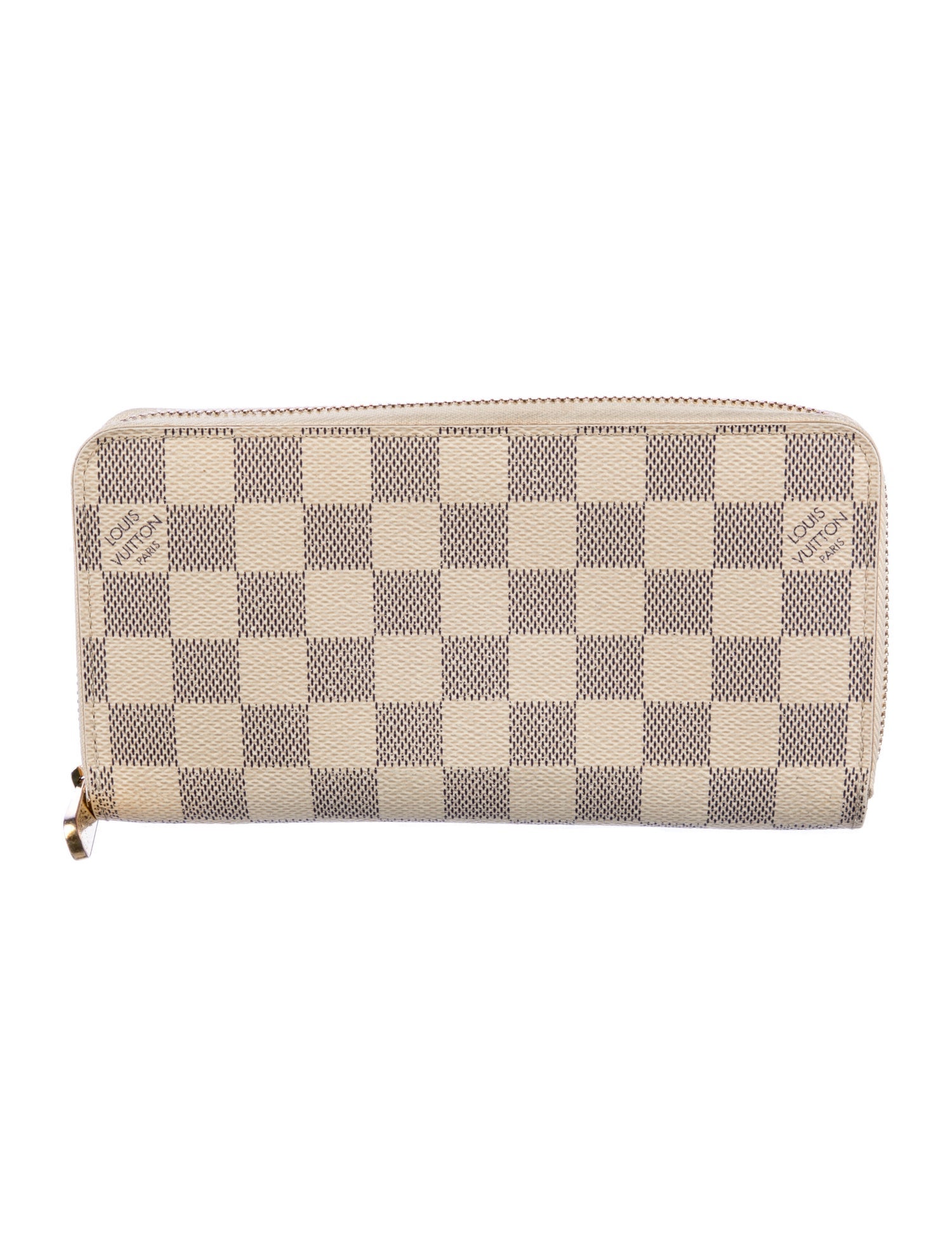Louis Vuitton Damier Azur Pattern Coated Canvas Zippy Wallet