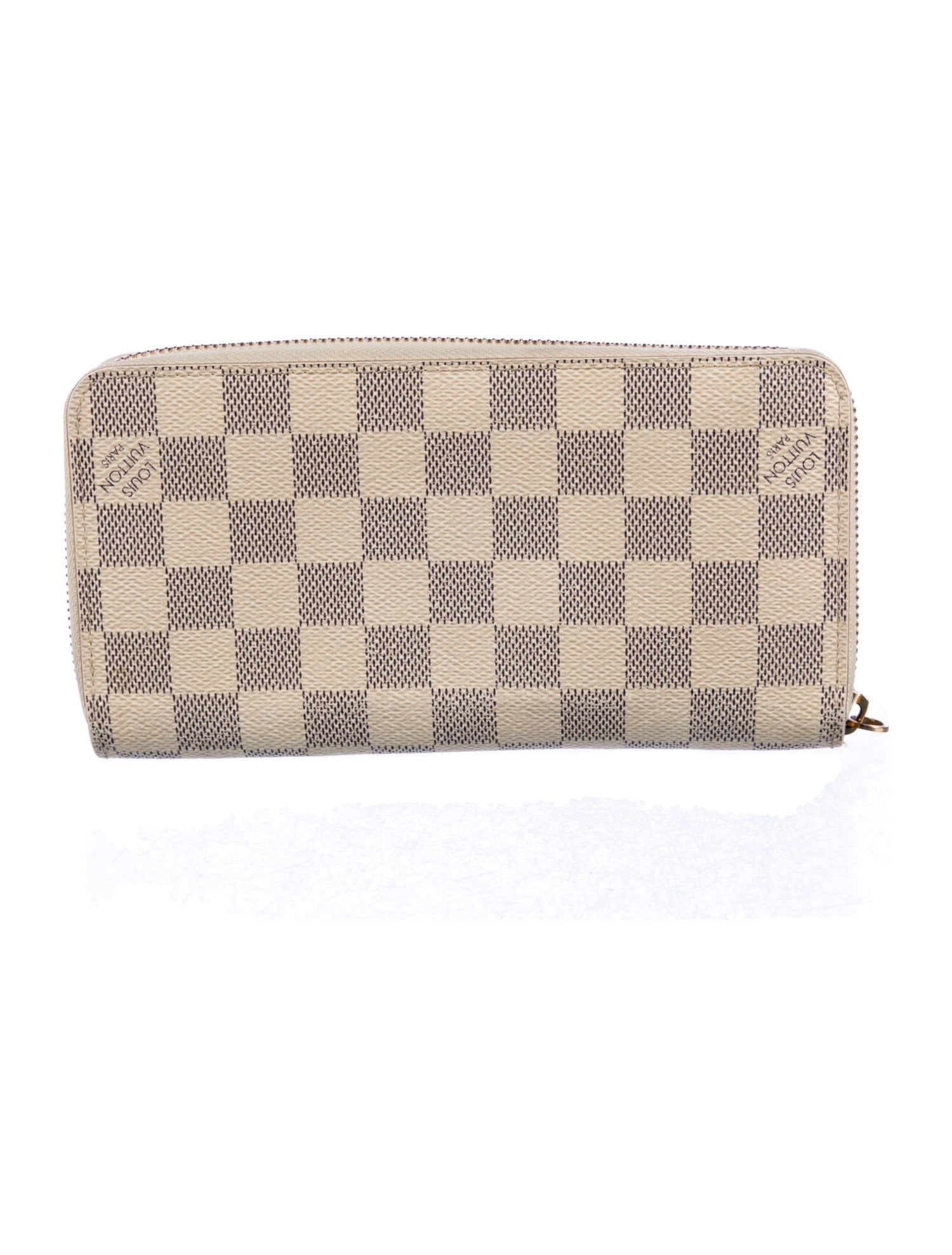 Louis Vuitton Damier Azur Pattern Coated Canvas Zippy Wallet