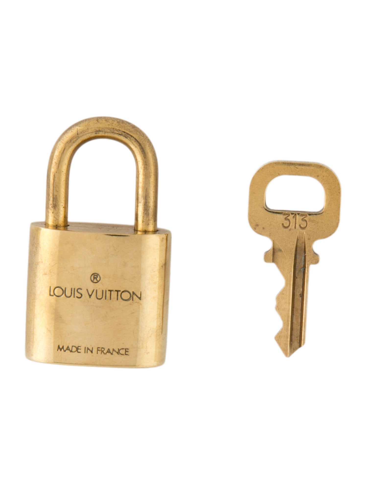 Louis Vuitton Brass Lock & Key Set