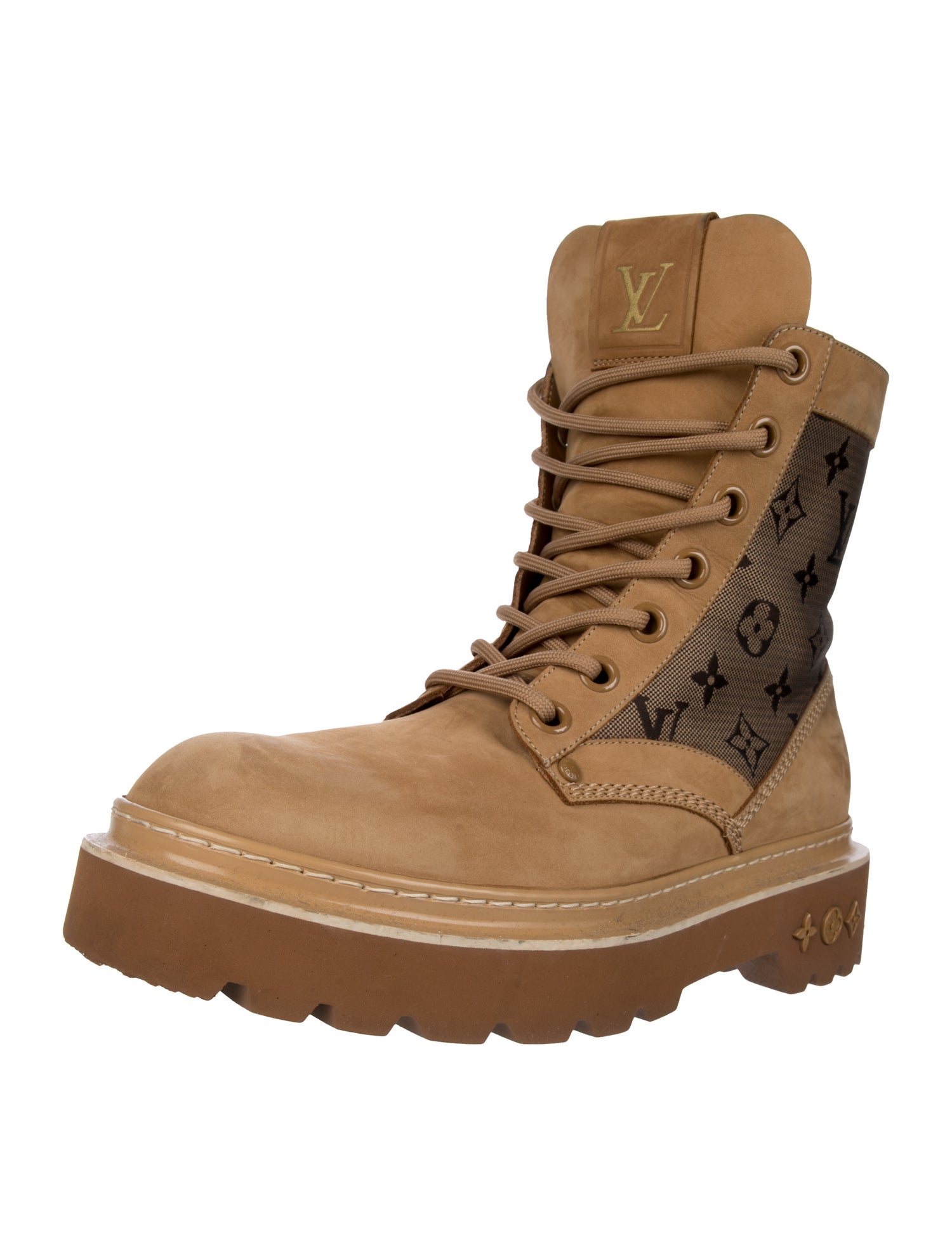 Louis Vuitton LV Monogram Suede Hiking Boots