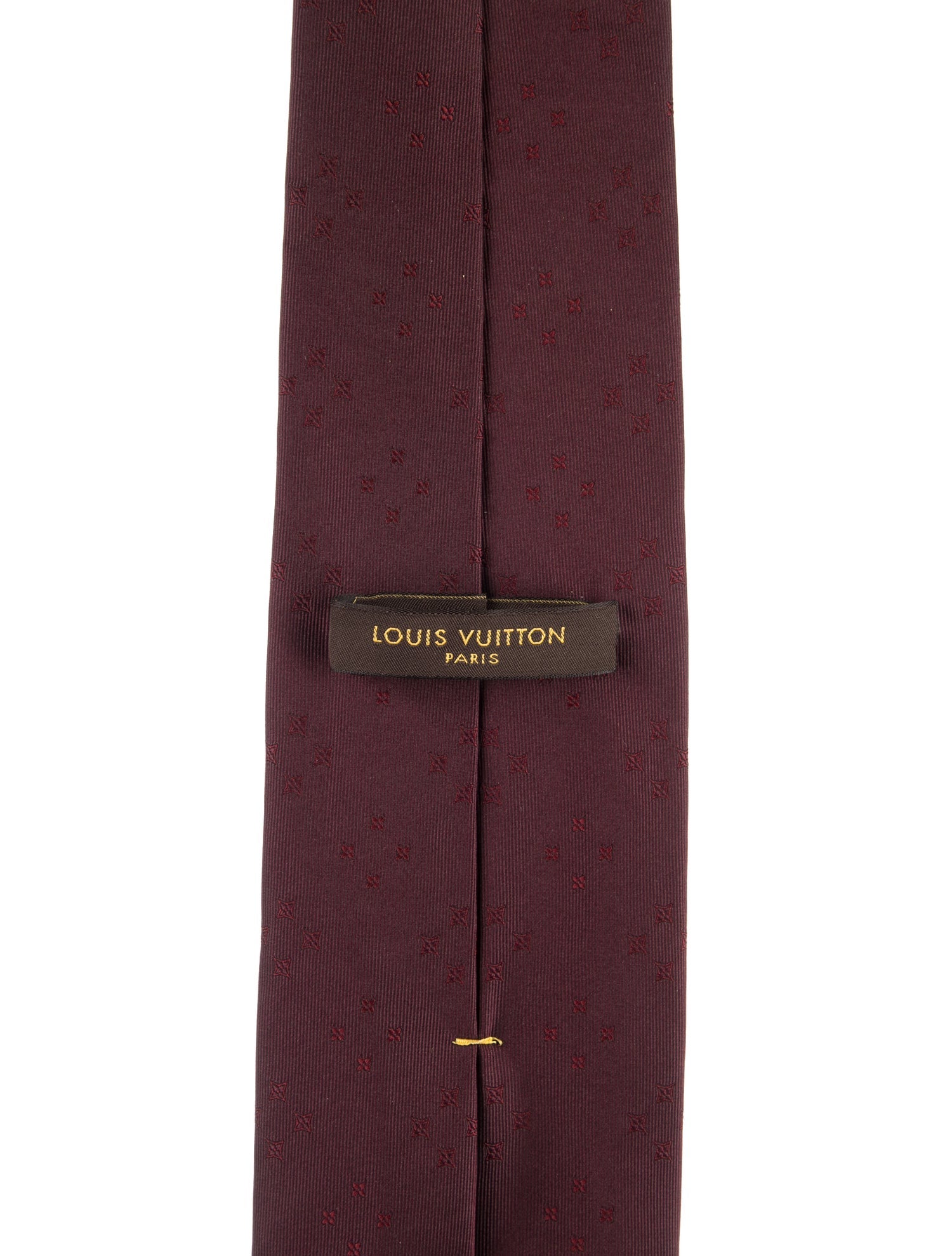 Louis Vuitton Burgundy Printed Tie