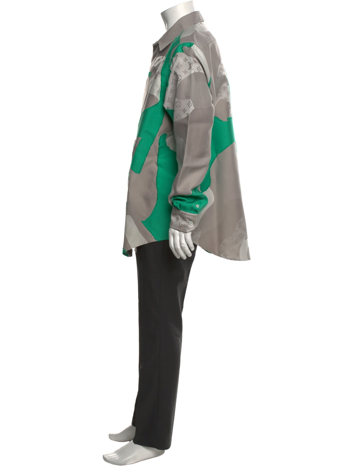 Louis Vuitton Camouflage Print Long Sleeve Shirt